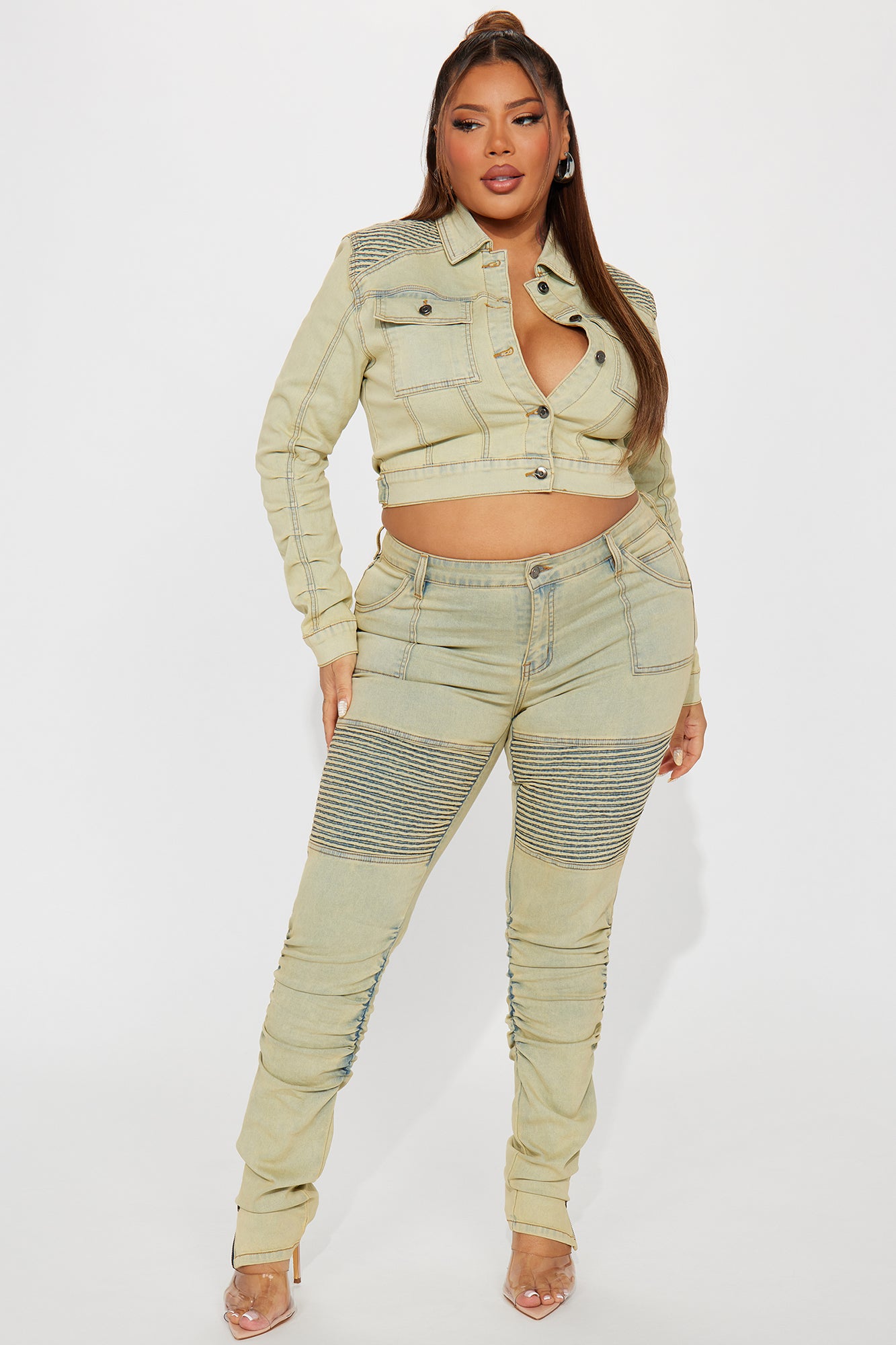 Frontrunner Tinted Denim Moto Jacket - Light Wash - Image 5
