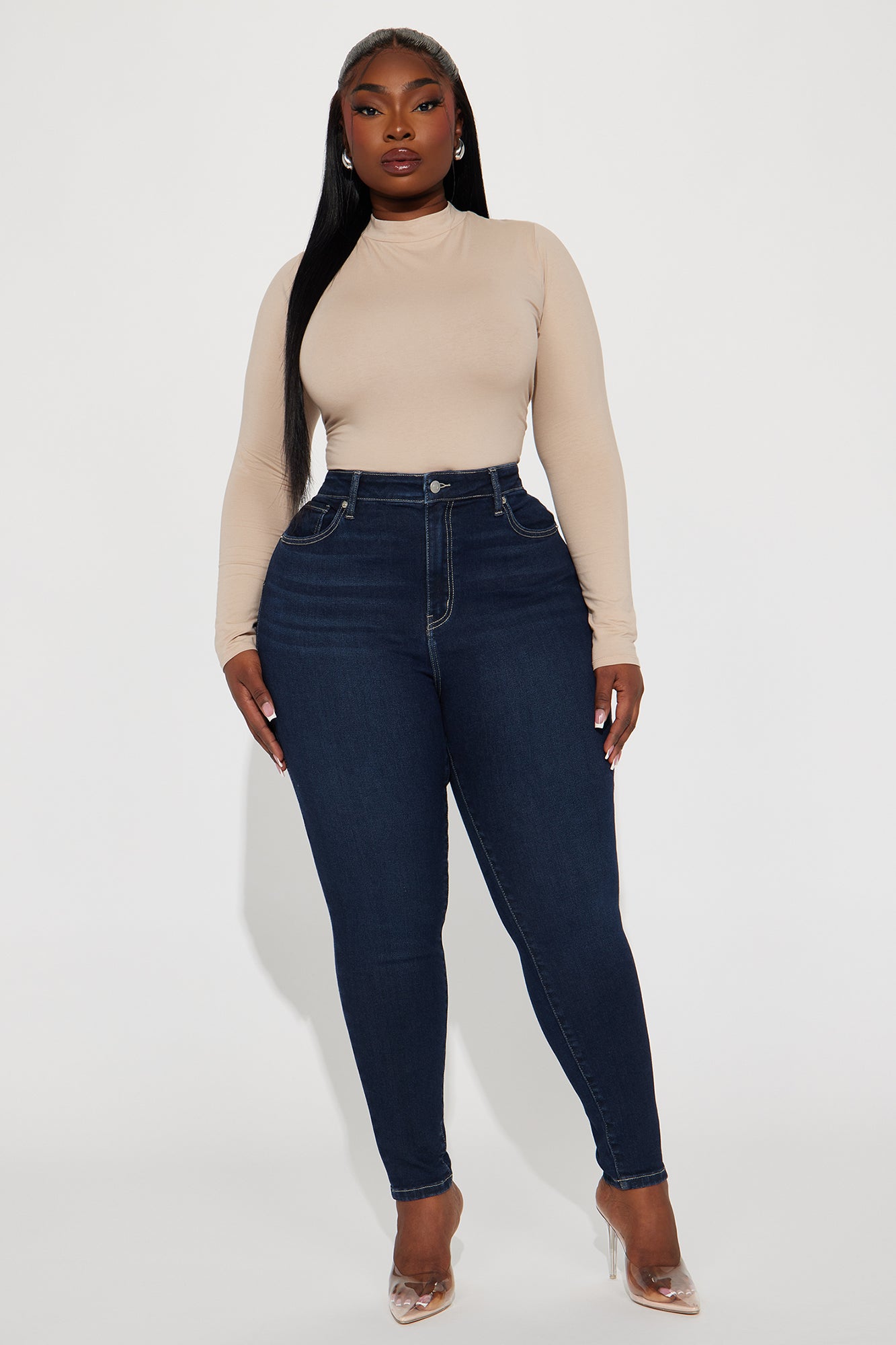 Just Right Sculpting Stretch Skinny Jeans - Dark Wash - Image 5