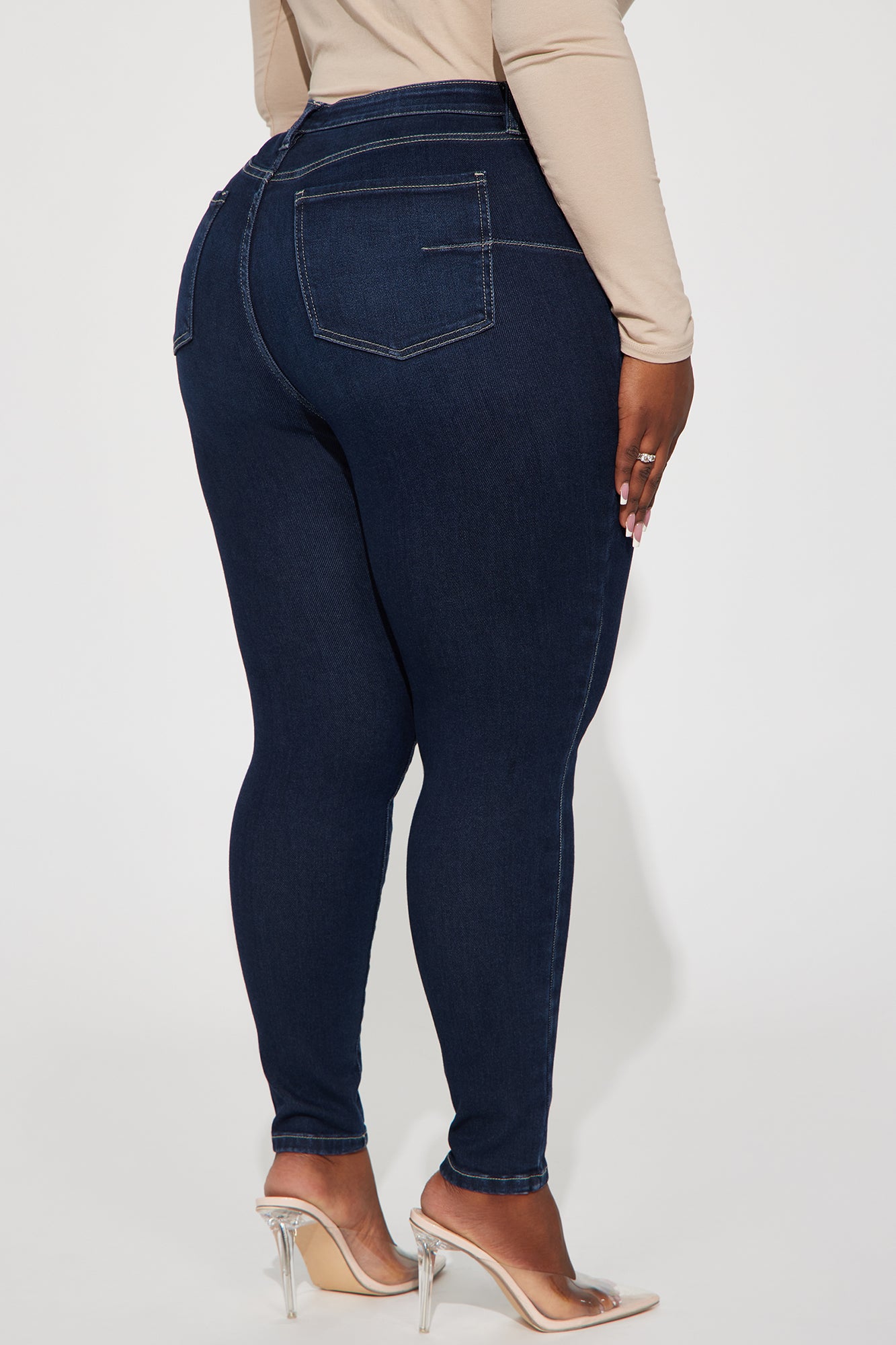 Just Right Sculpting Stretch Skinny Jeans - Dark Wash - Image 7