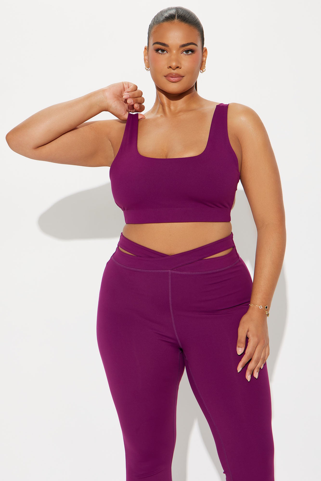 Fire Flow Super Soft Sports Bra - Plum - Image 5