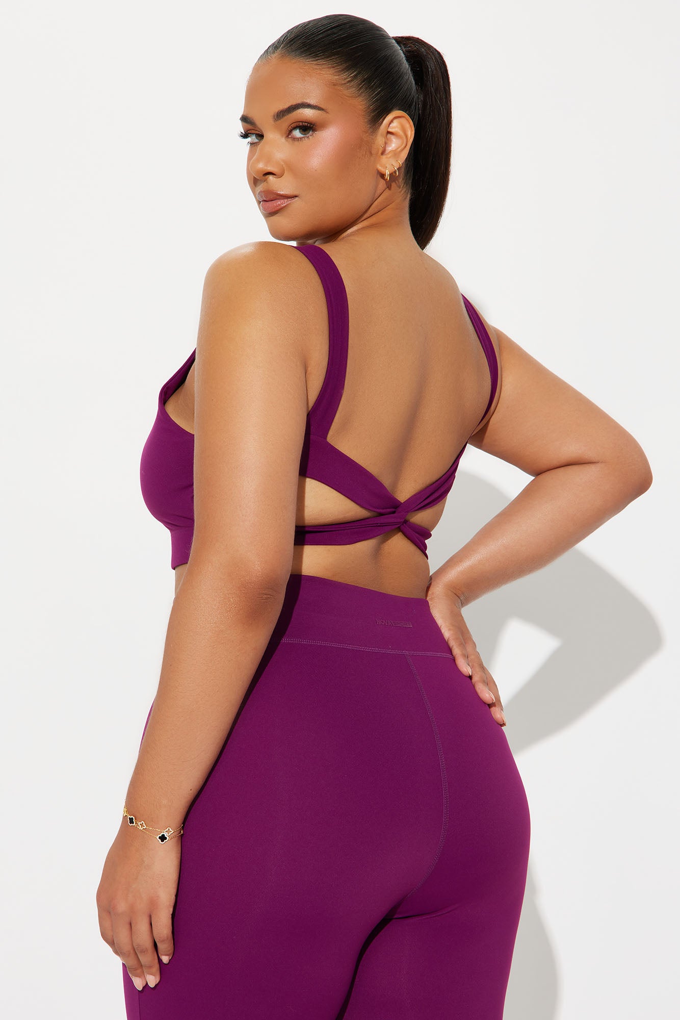 Fire Flow Super Soft Sports Bra - Plum - Image 7