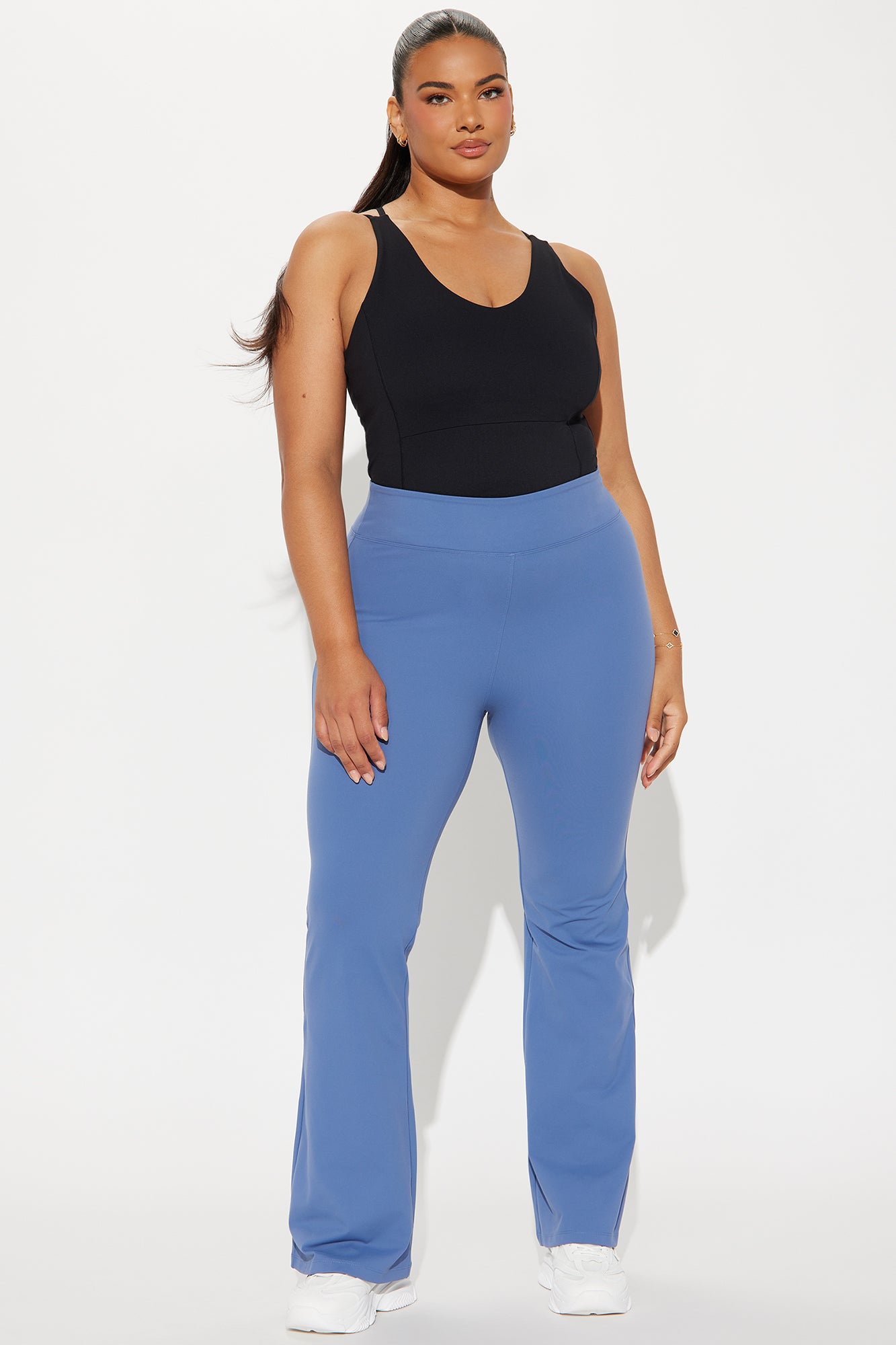 Body Burn Super Soft Active Yoga Pant - Slate Blue - Image 5