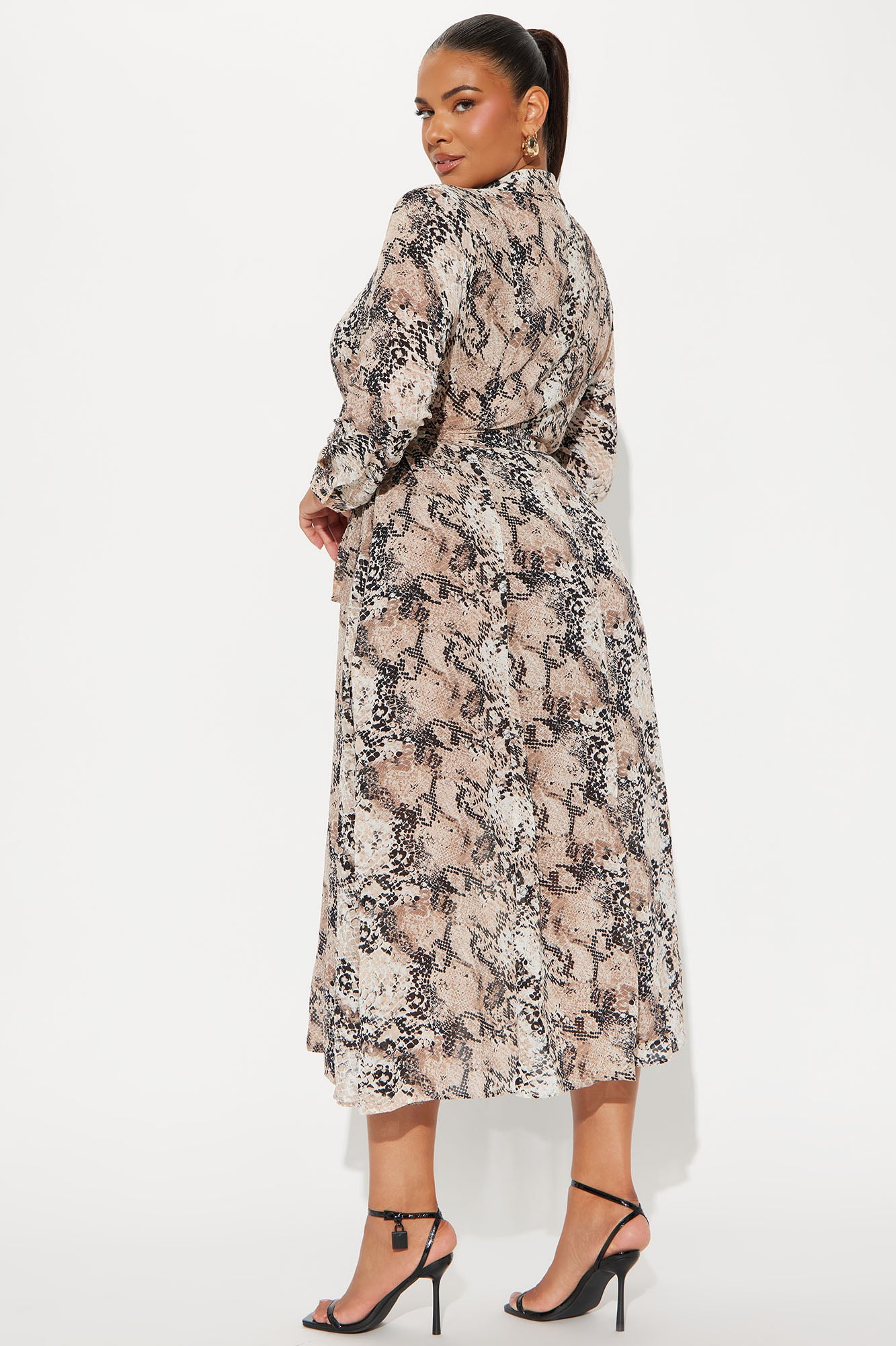 Anastasia Maxi Shirt Dress - Taupe/combo - Image 6