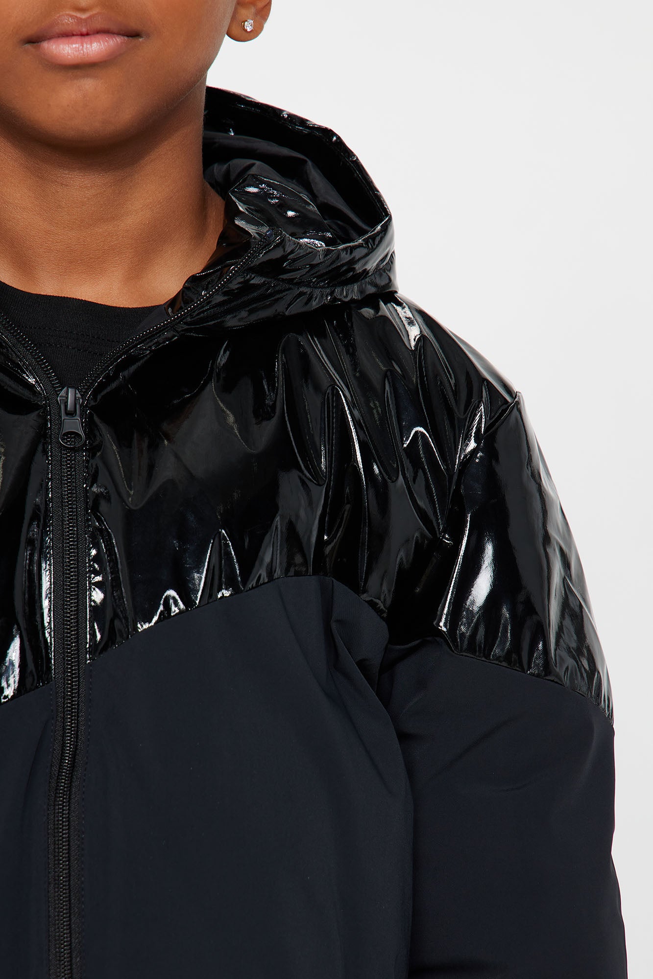 Mini Sneak A Peak Puffer Jacket - Black - Image 3