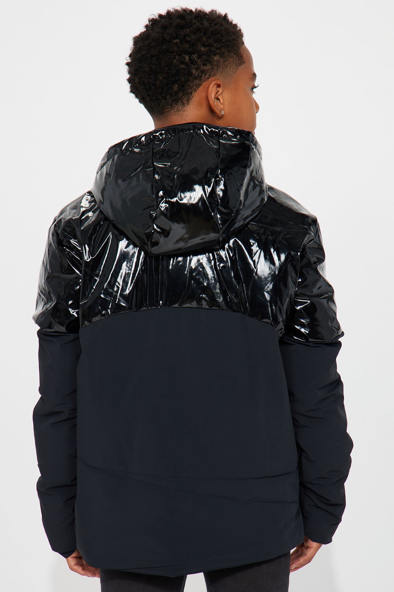 Mini Sneak A Peak Puffer Jacket - Black - Image 4