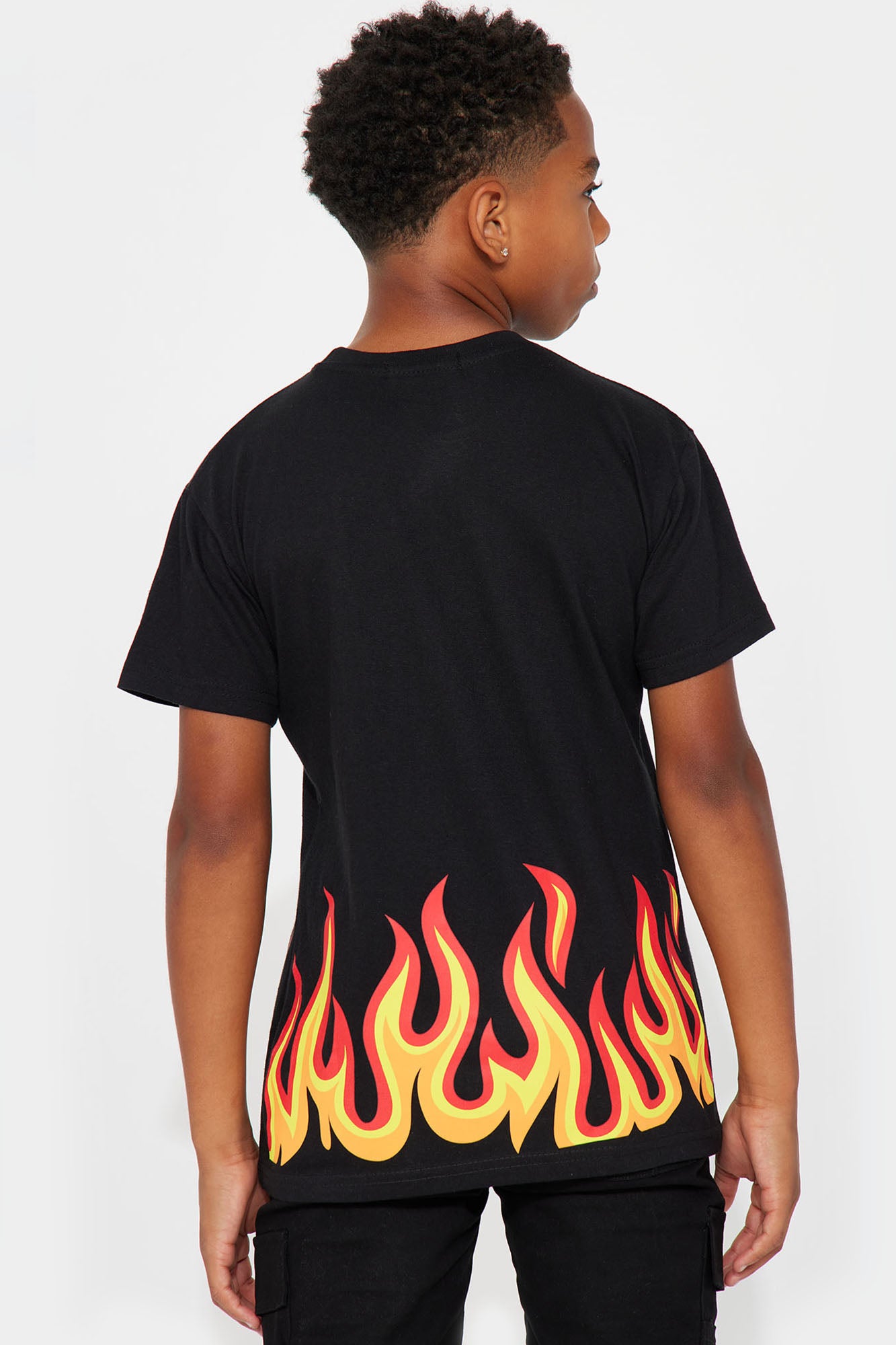 Mini Flames T-Shirt - Black - Image 4
