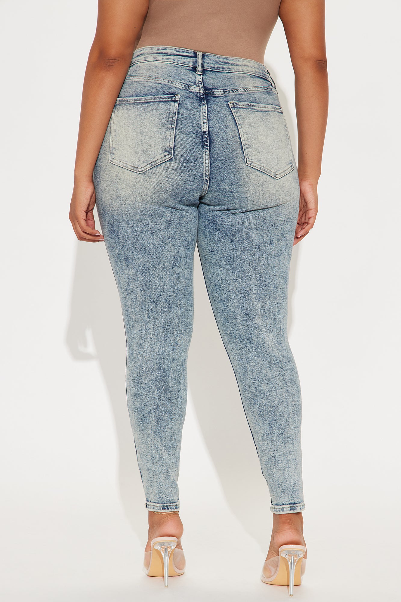 Wait For Your Love Stretch Ripped Skinny Jeans - Vintage Wash - Image 6