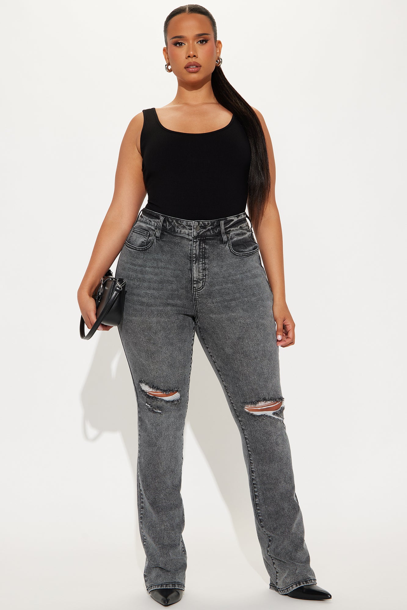 Babetown Bootcut Jeans - Grey - Image 4