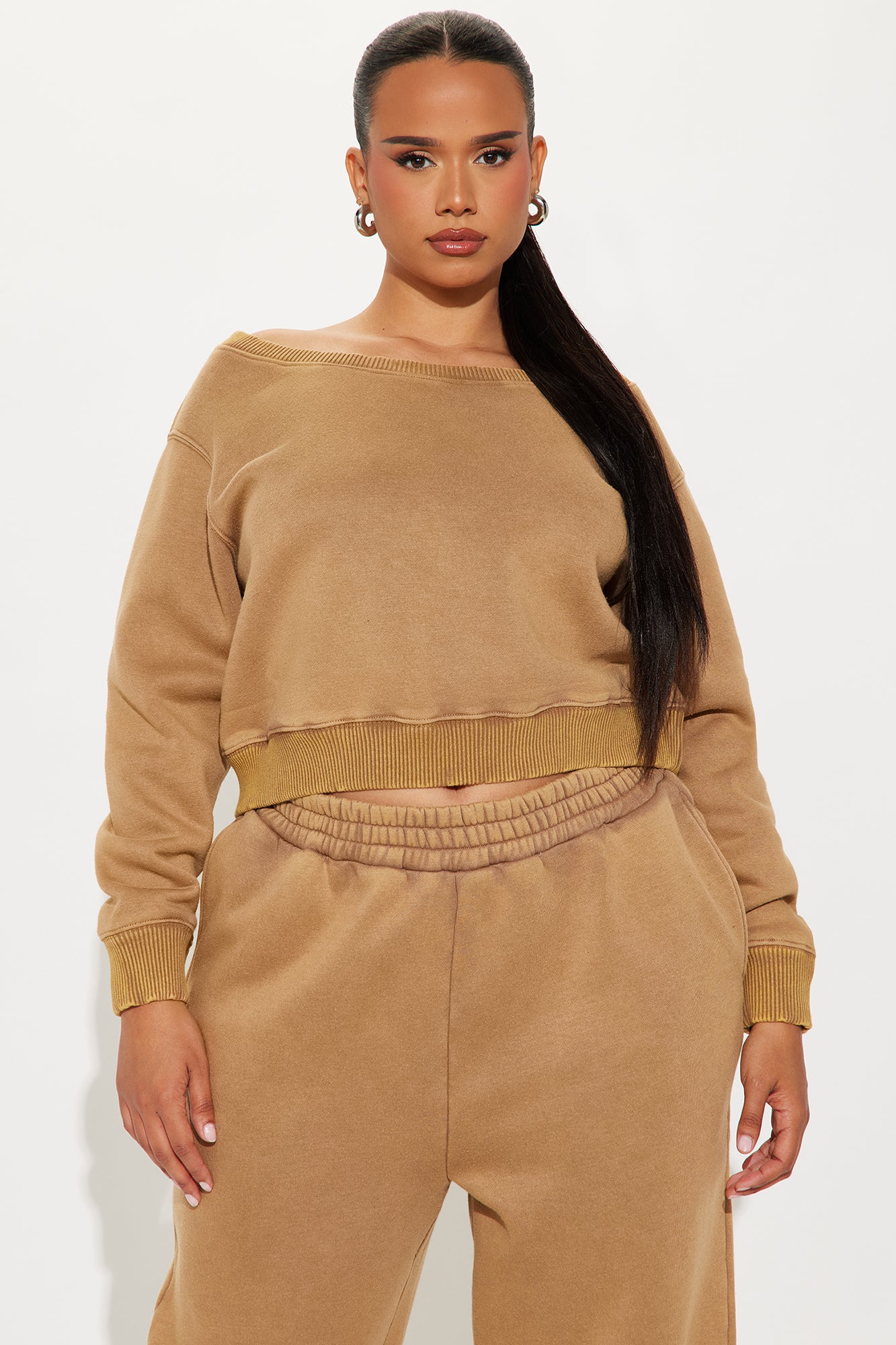 Sammie Fleece Pant Set - Brown - Image 5
