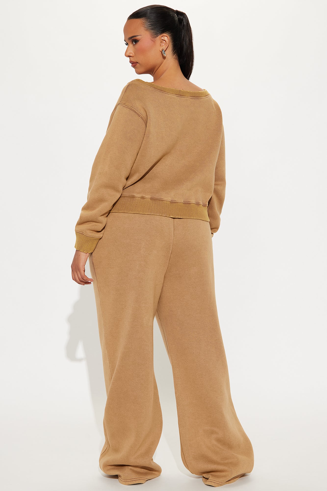 Sammie Fleece Pant Set - Brown - Image 6