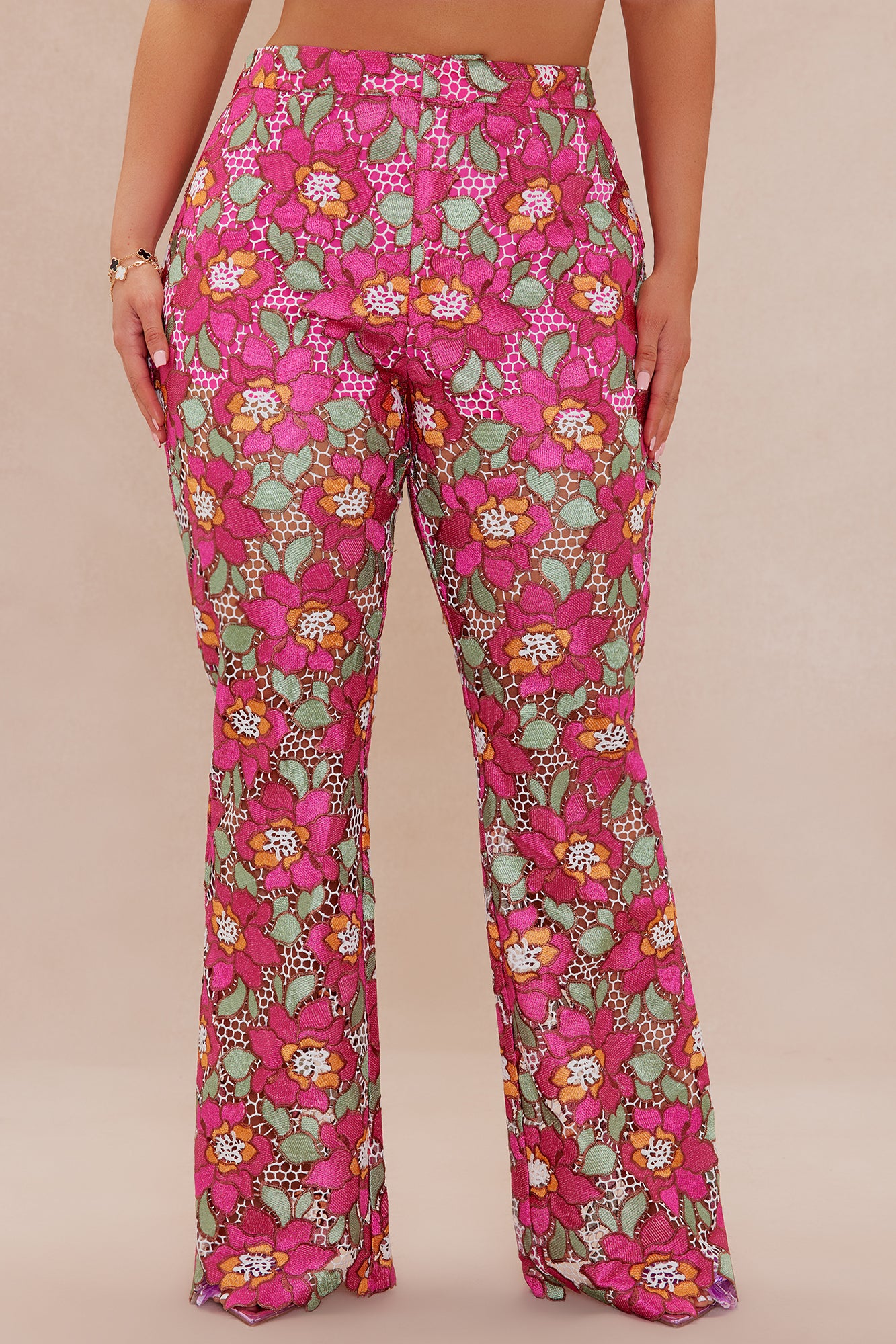 Maura Embroidered Pant - Pink/combo - Image 6
