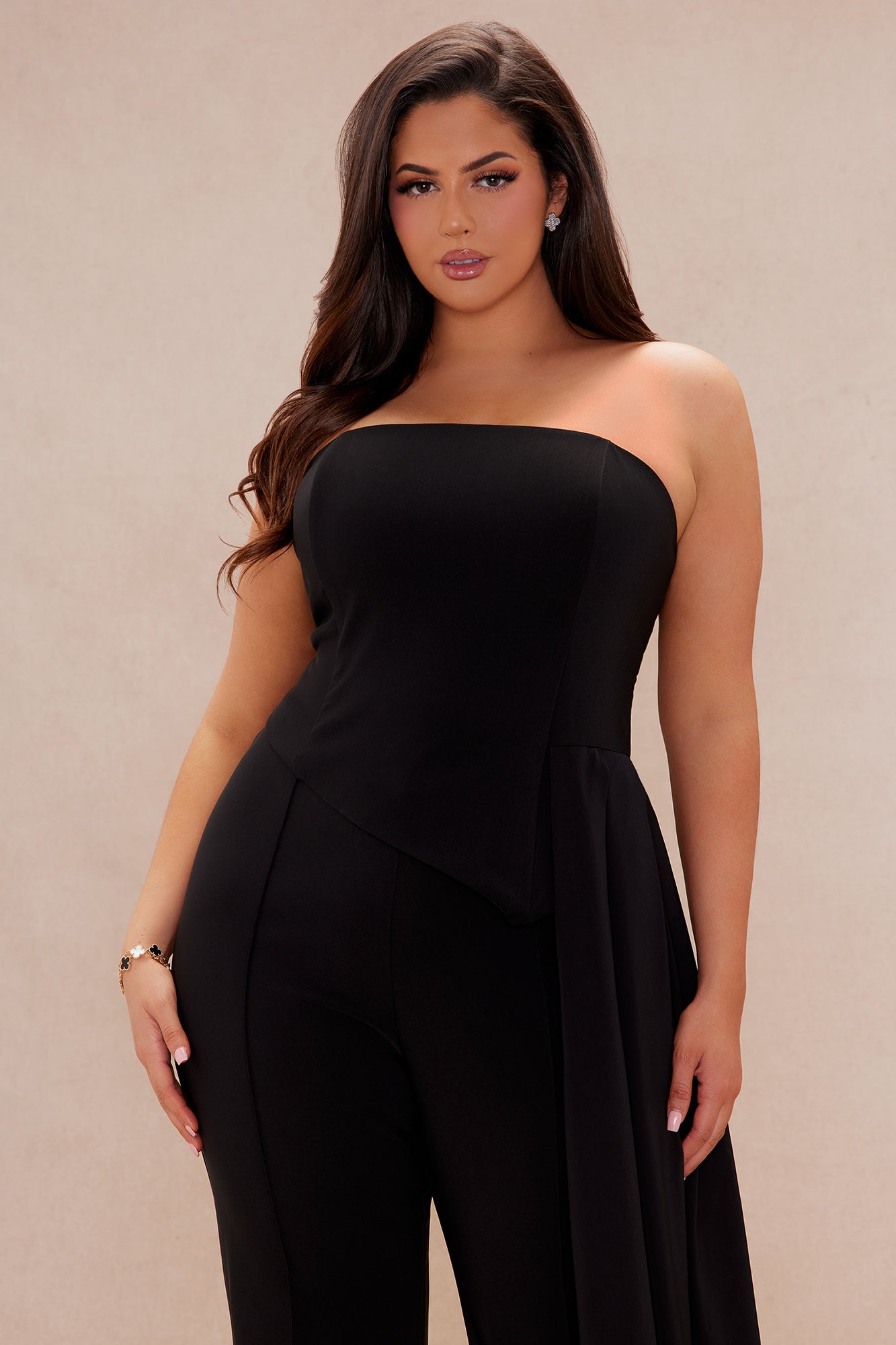 Genesis Draped Pant Set - Black - Image 6