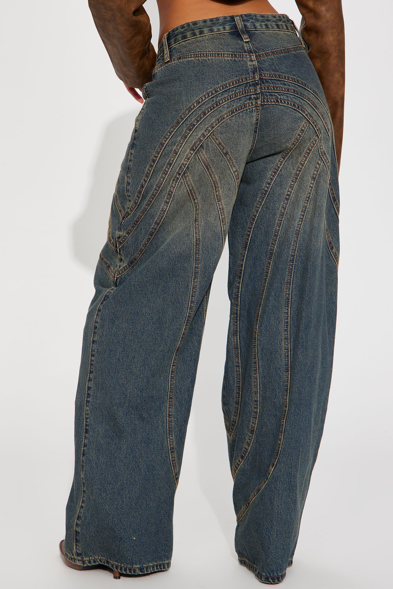 Copenhagen Non Stretch Tinted Wide Leg Jean - Dark Wash - Image 4