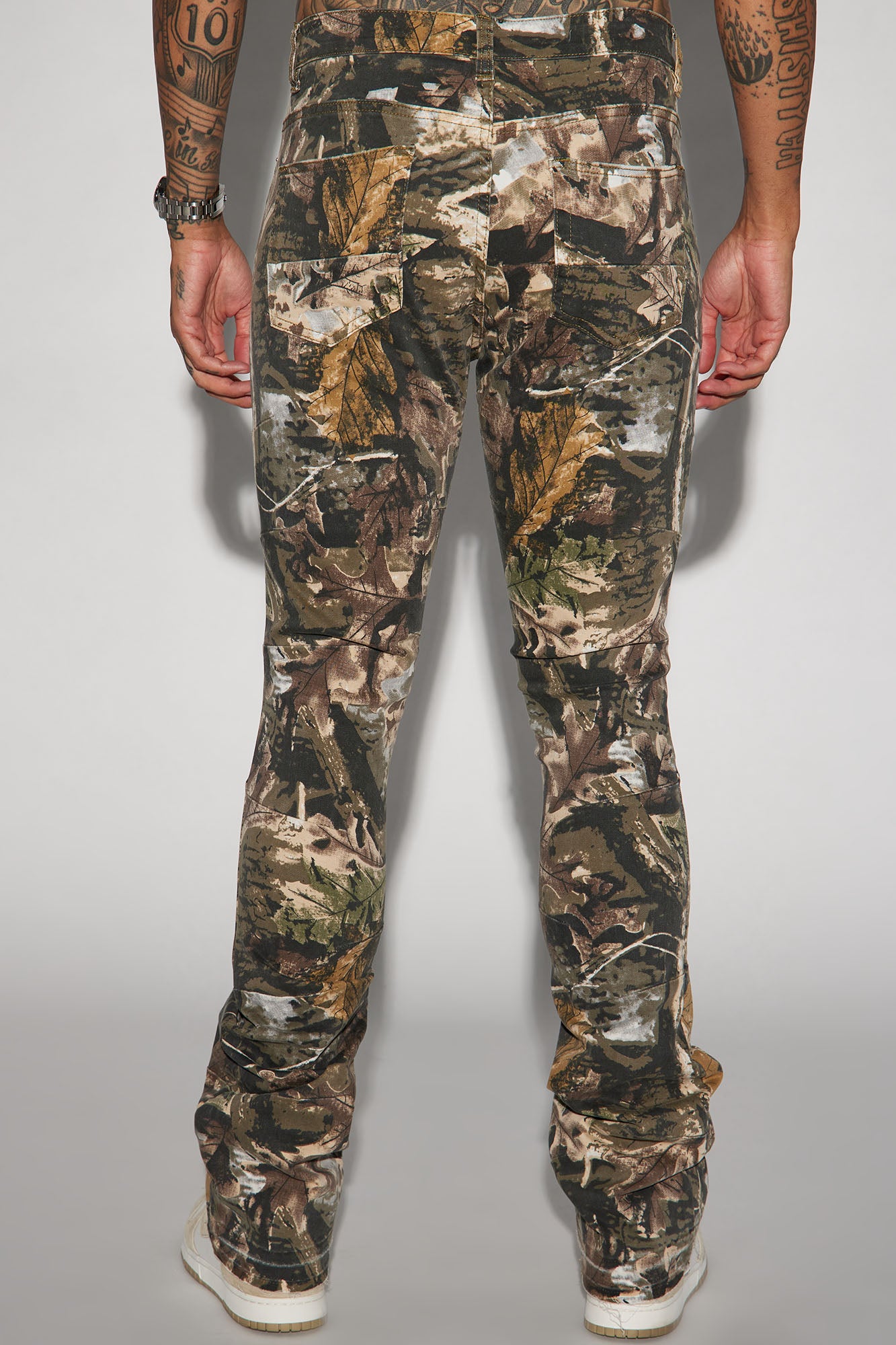 Been This Way Stacked Skinny Flare Pants - Camouflage - Image 4