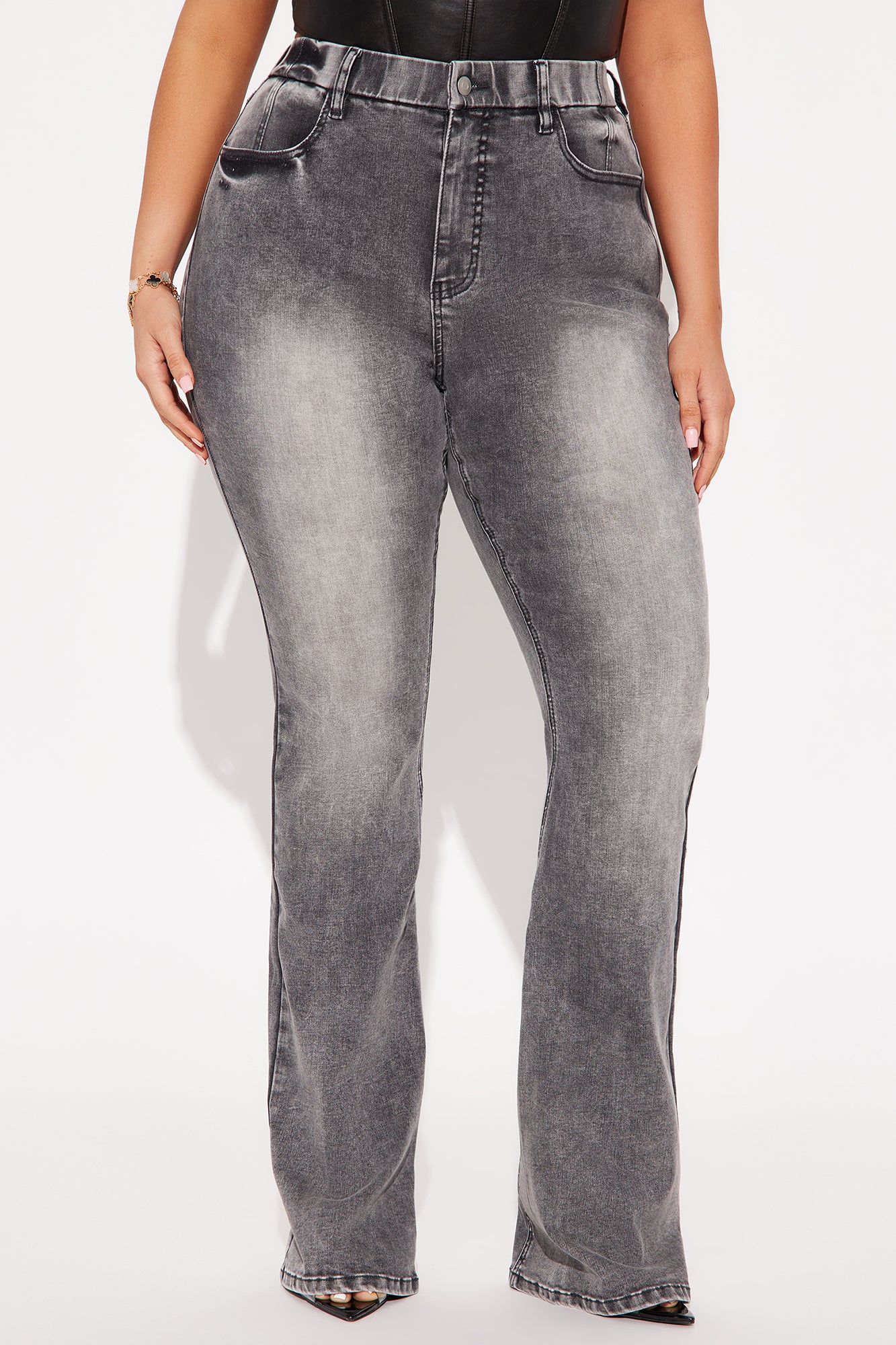 Tall She Stands Out Tummy Control Bootcut Jeans - Grey - Image 5