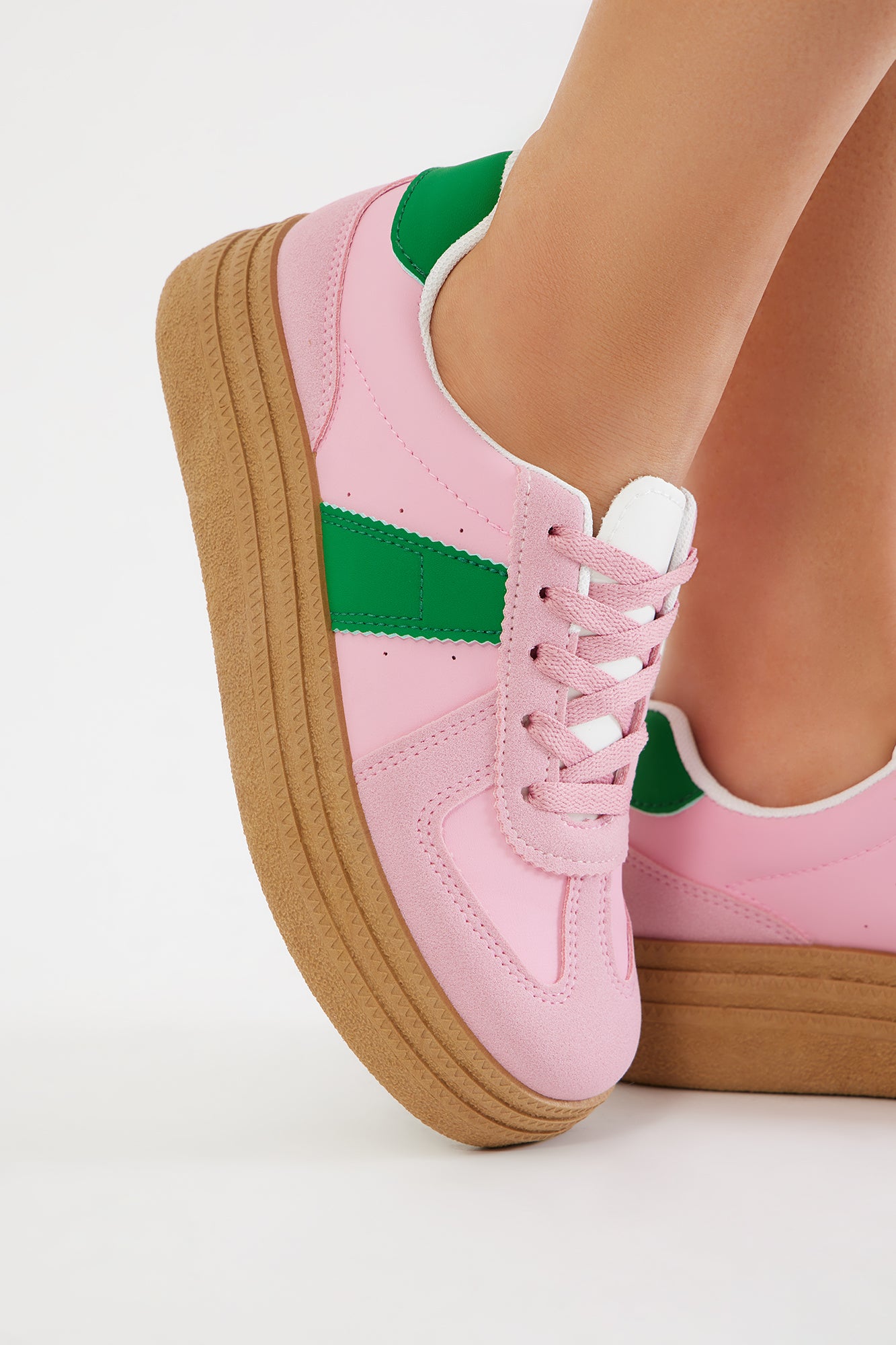 Jalen Lace Up Sneakers - Pink/combo - Image 4