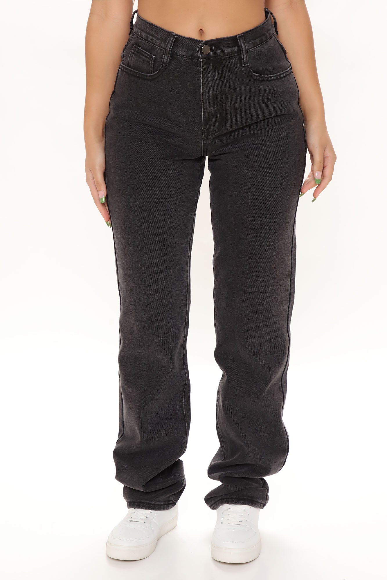 Tall Get It Straight Slouch Fit Jeans - Black - Image 3