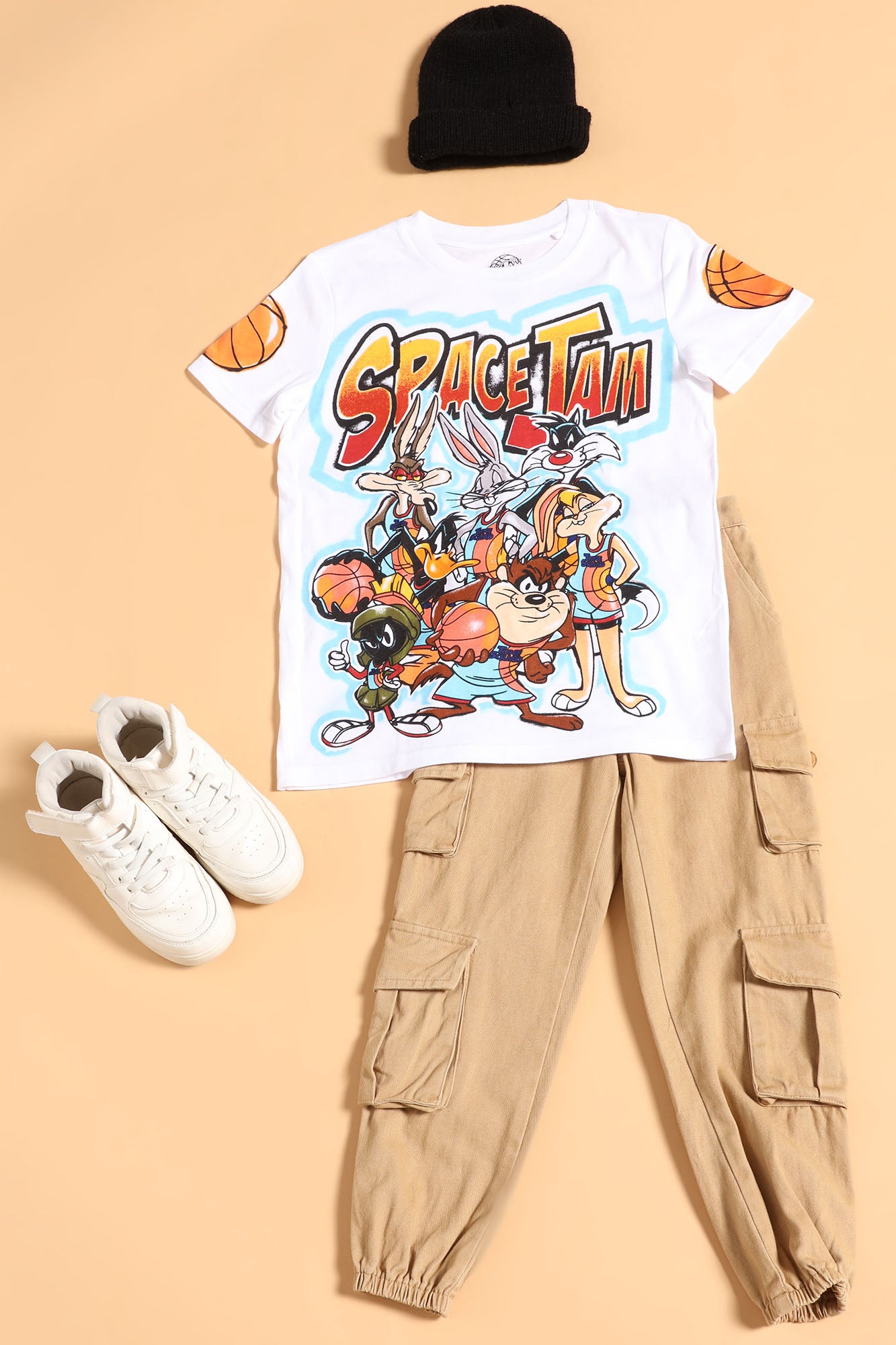 Mini Space Jam Airbrush Tee - White - Image 5