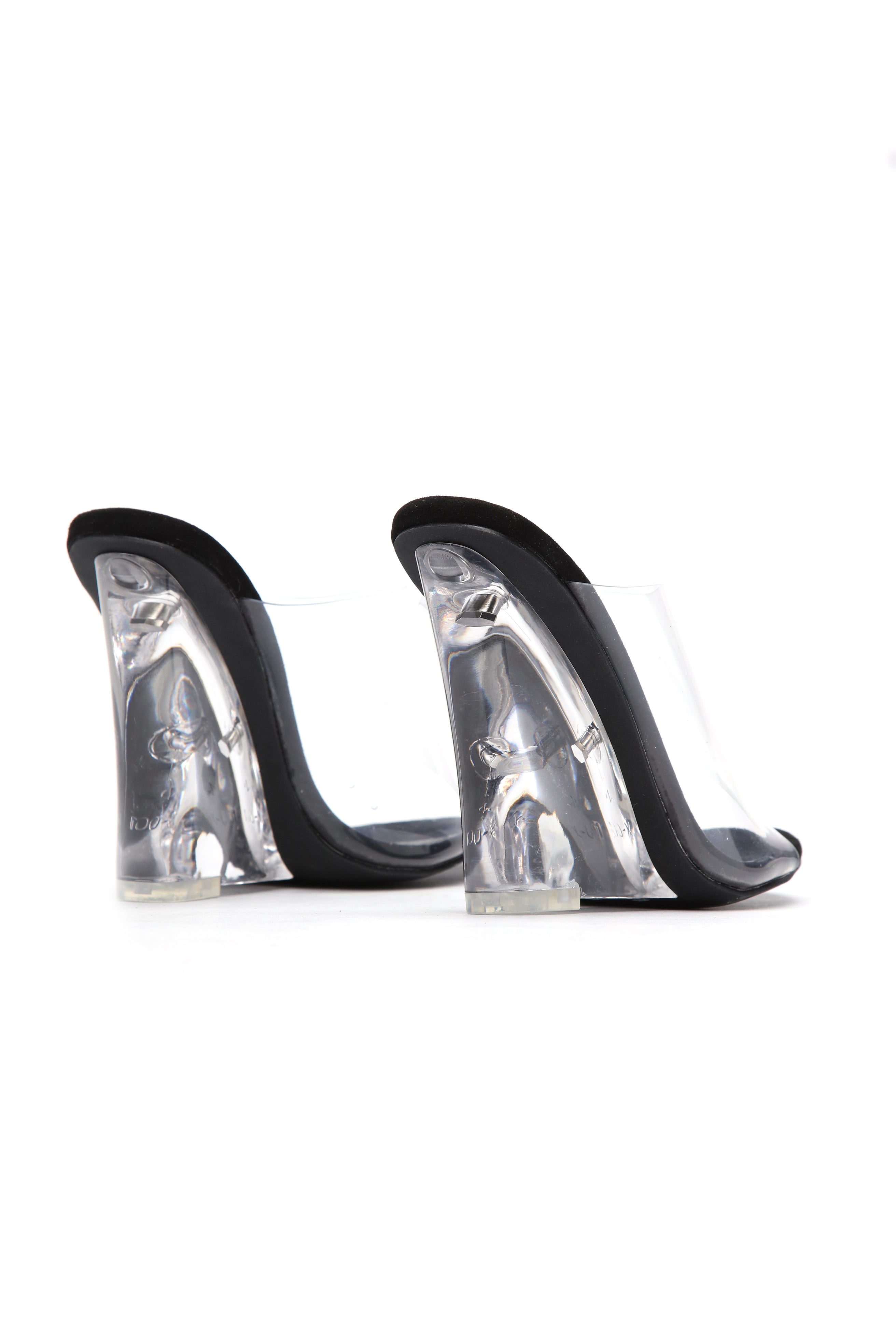 The Glass Edge Heeled Sandal - Black - Image 7