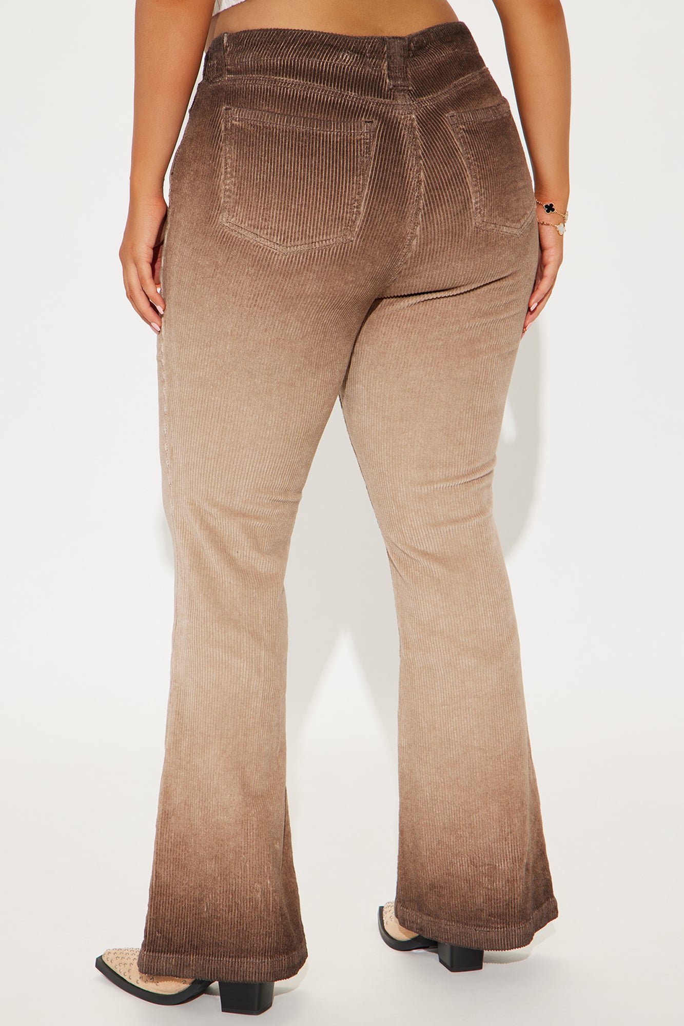 Stacy Corduroy Flare Pant - Brown/combo - Image 7