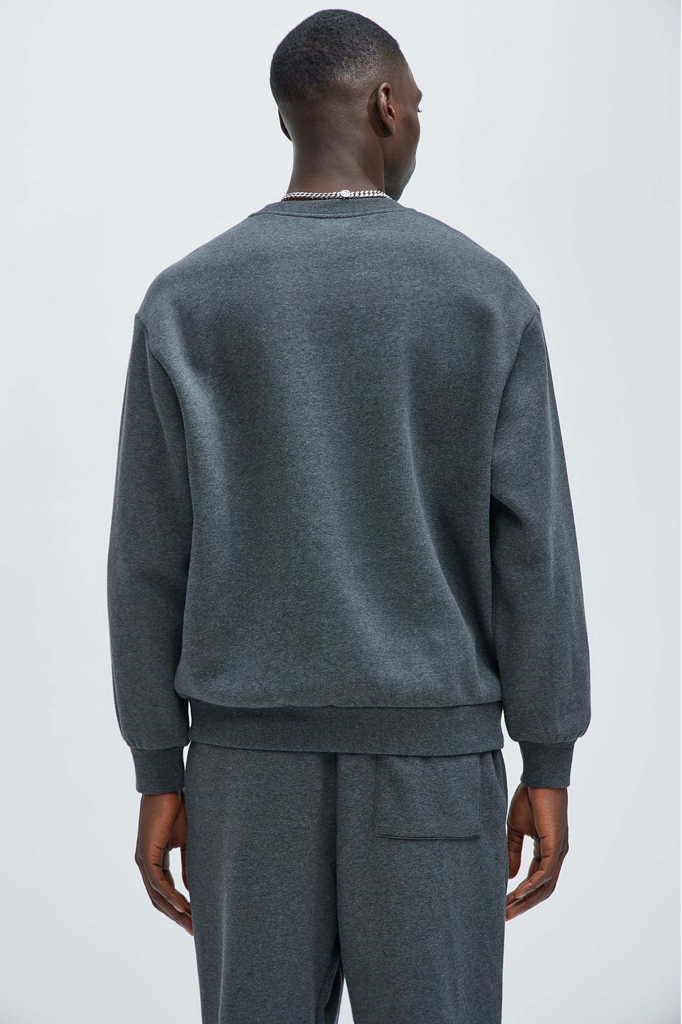 Tyson Crew Neck Sweatshirt - Charcoal - Image 4