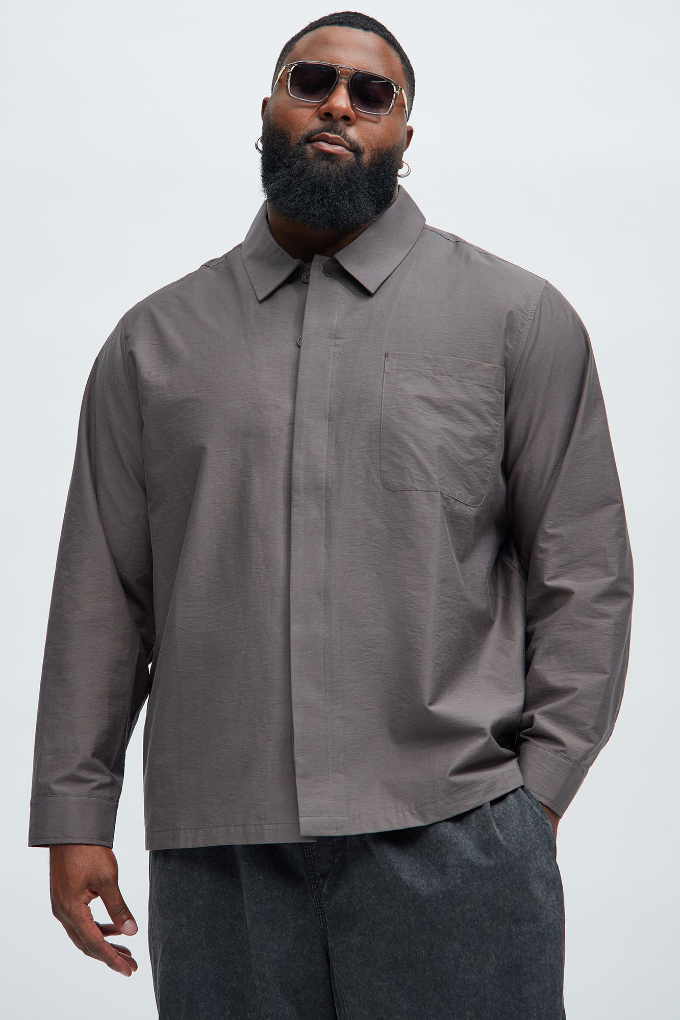 Too Easy Button Up Shirt - Brown - Image 5