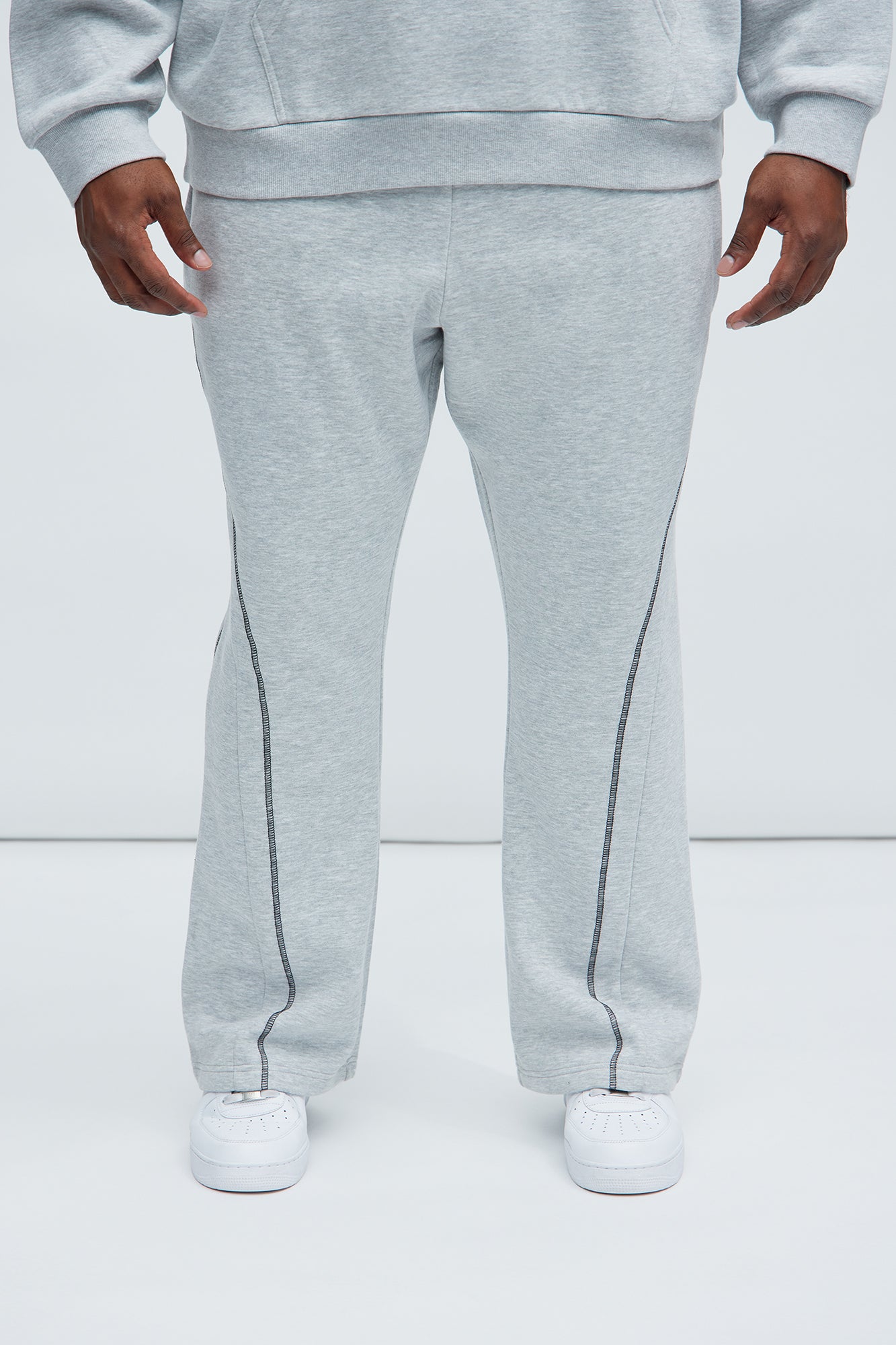 Tyson Trust Me Skinny Flare Contrast Sweatpants - Heather Grey - Image 6