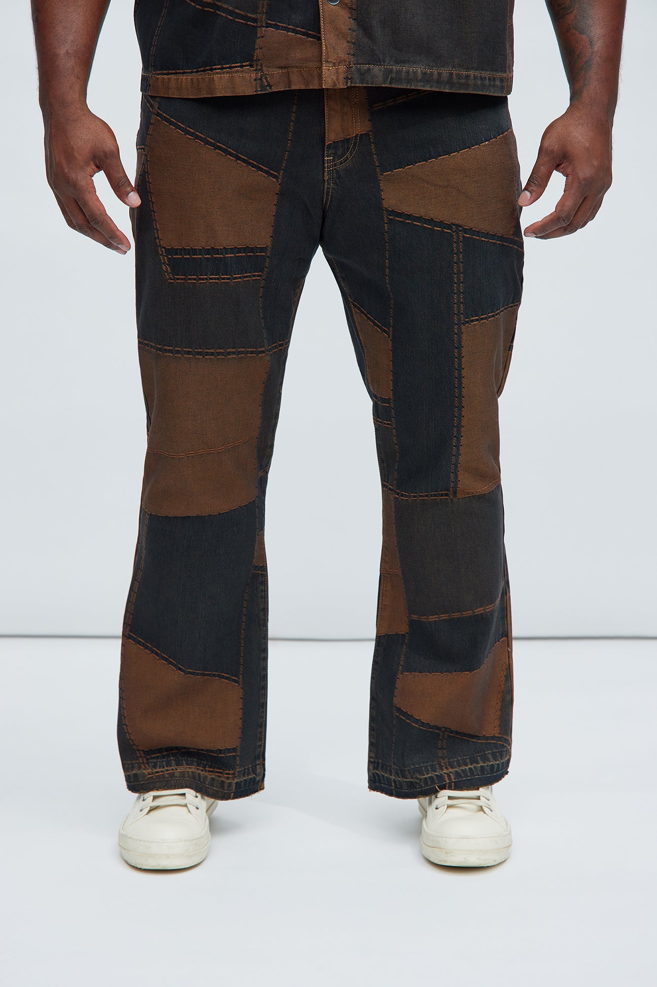 Verdugo Stacked Slim Flare Jeans - Brown/combo - Image 6
