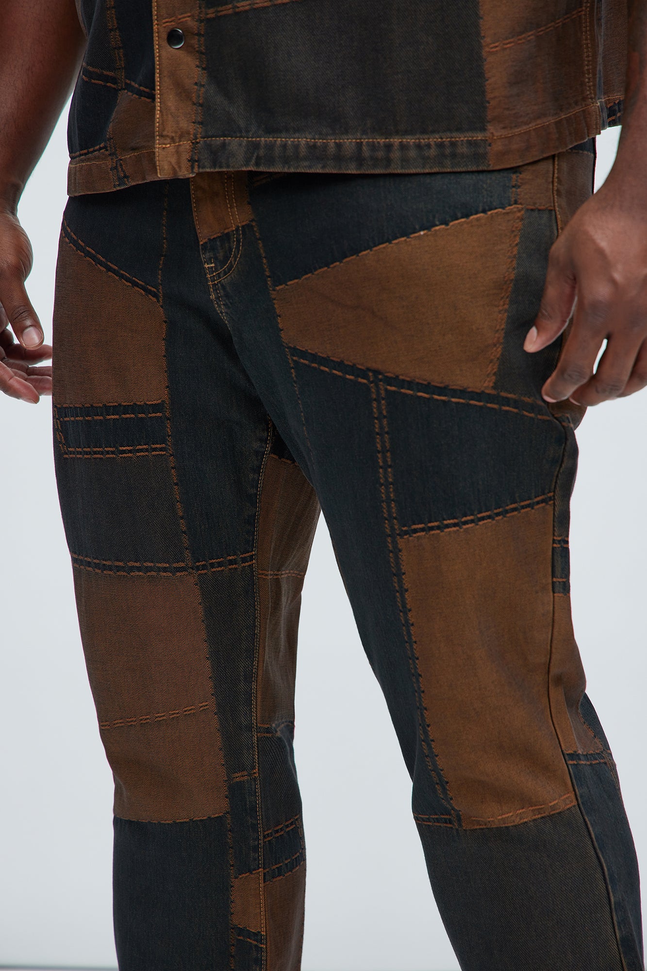 Verdugo Stacked Slim Flare Jeans - Brown/combo - Image 8