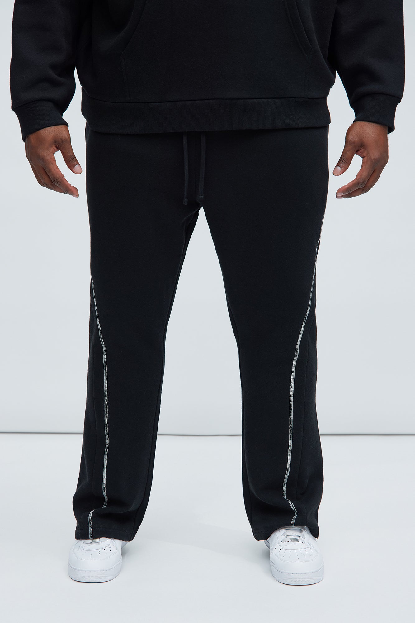 Tyson Trust Me Skinny Flare Contrast Sweatpants - Black - Image 6