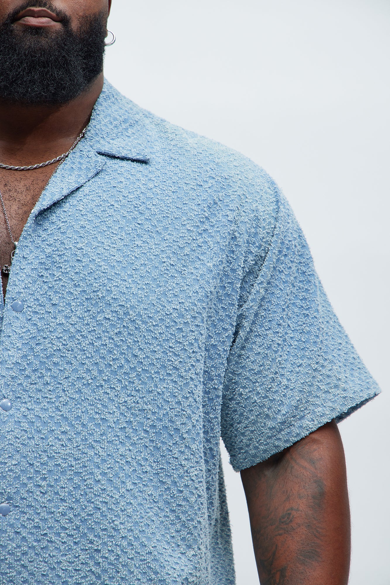 Beck Distressed Shirt - Blue Wash - Image 7