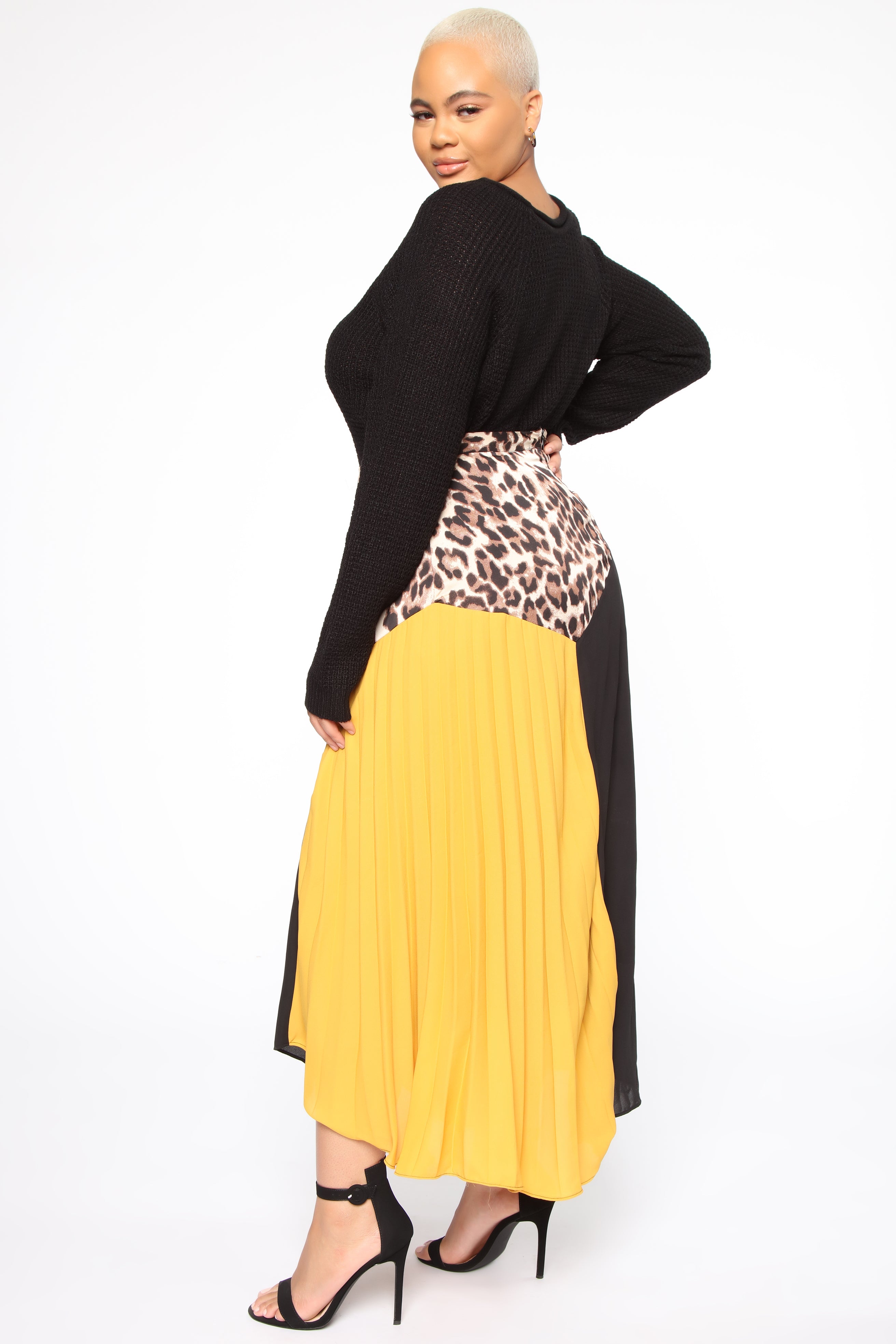 Ariana Waffle Sweater - Black - Image 7