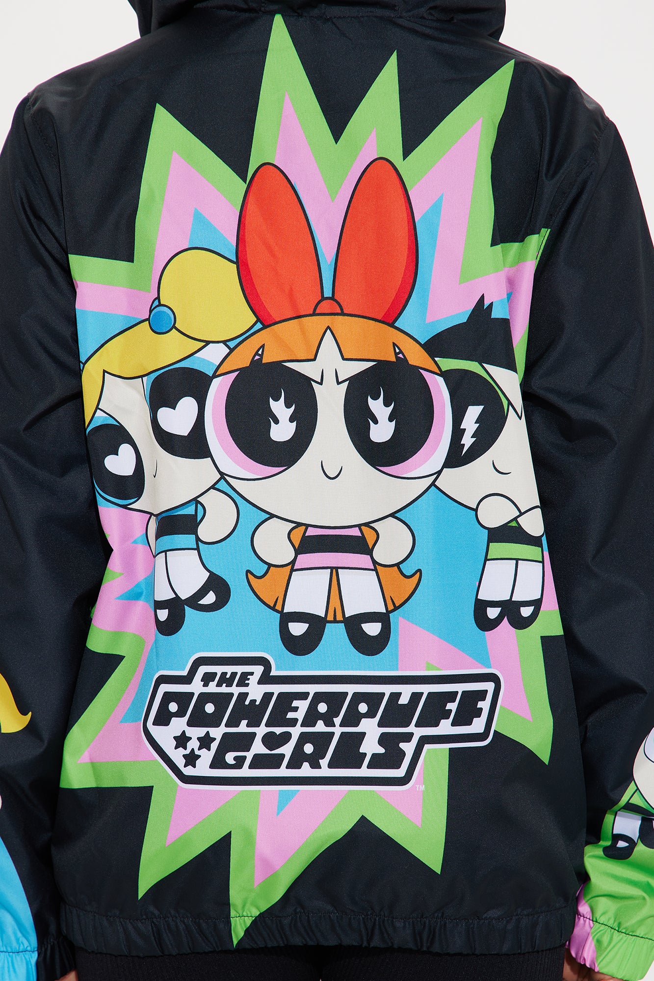 Mini PowerPuff Girls Members Only Zip Up Windbreaker - Black - Image 5