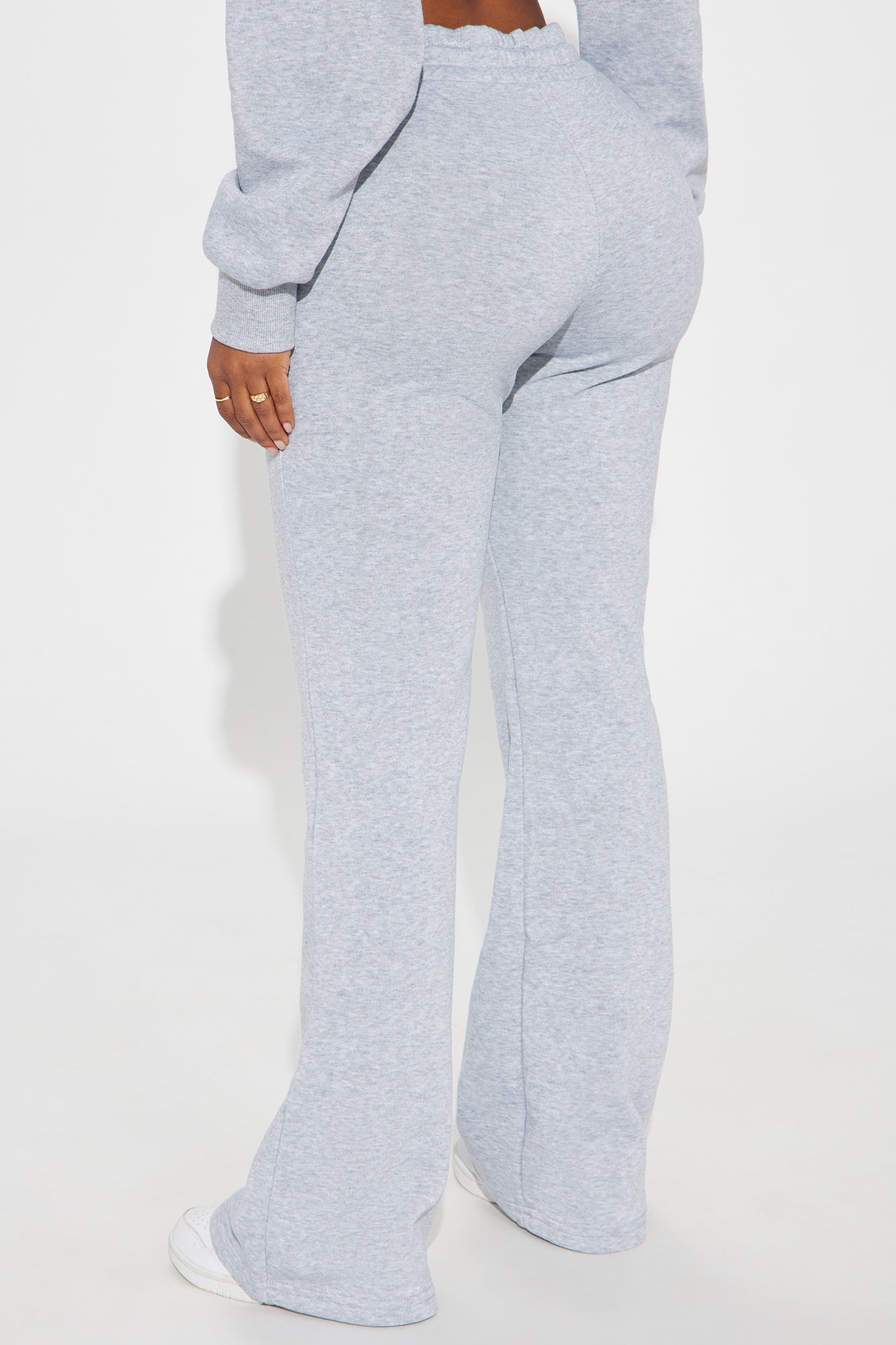Candice Lounge Flare Pant - Heather Grey - Image 3