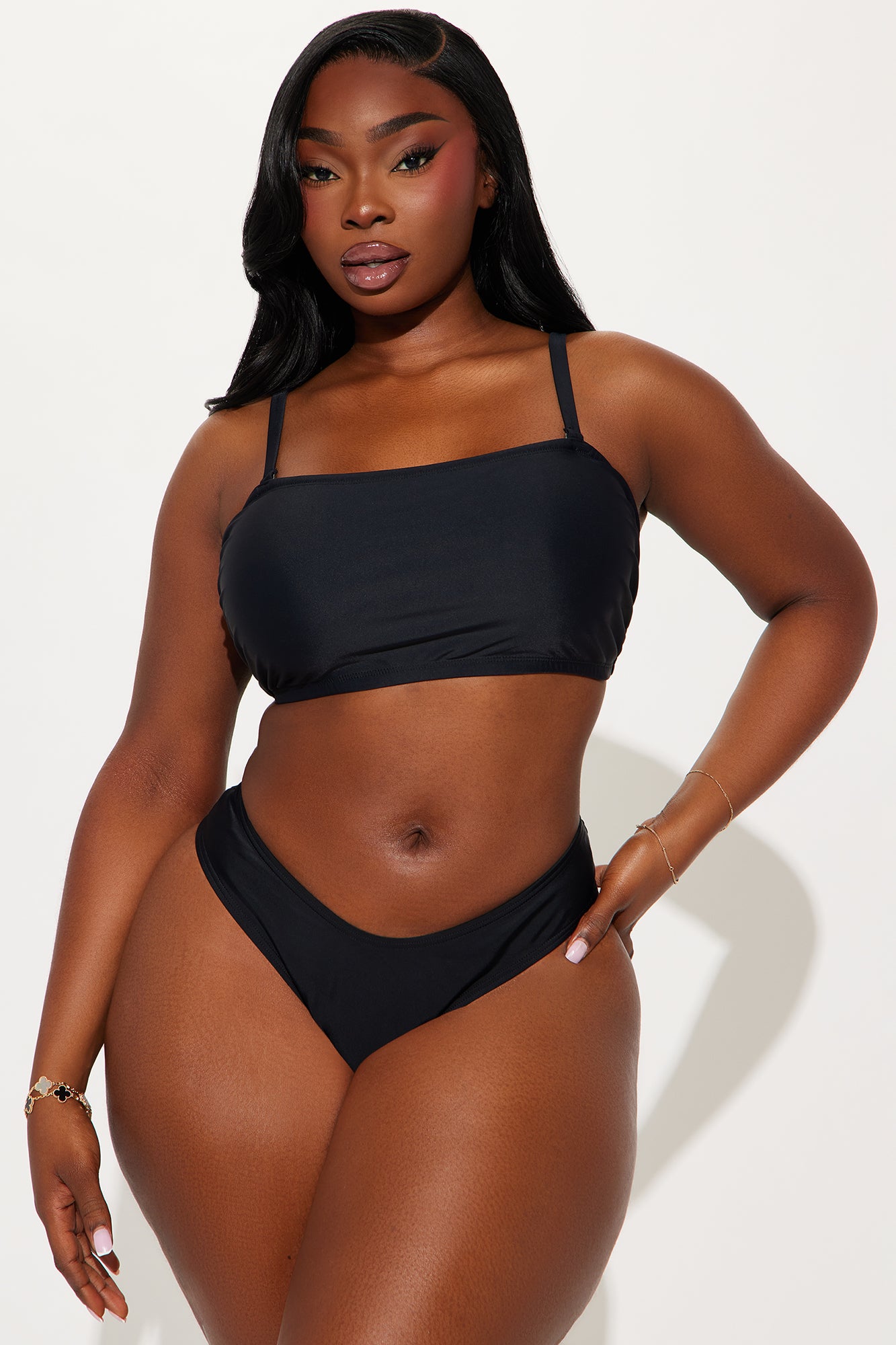 Maui Mix And Match Bandeau Bikini Top - Black - Image 5