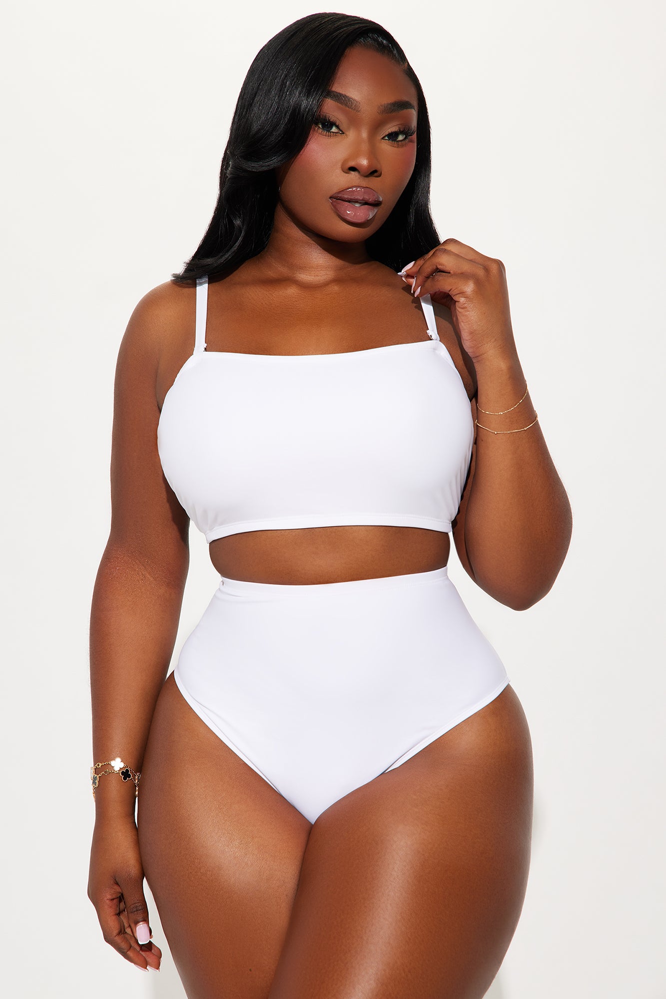 Maui Mix And Match Bandeau Bikini Top - White - Image 5