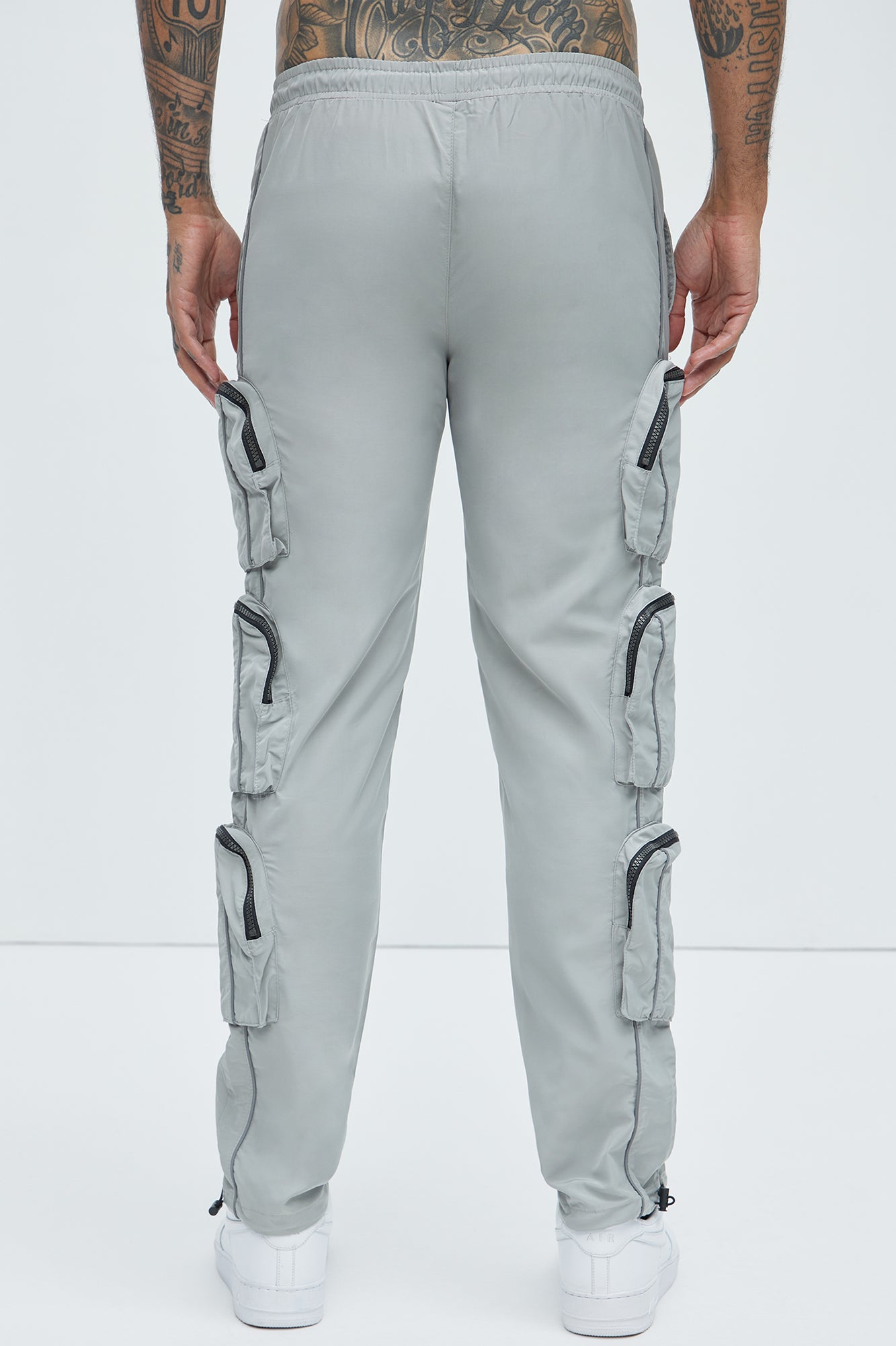 I Got You Cargo Slim Nylon Pants - Grey - Image 4