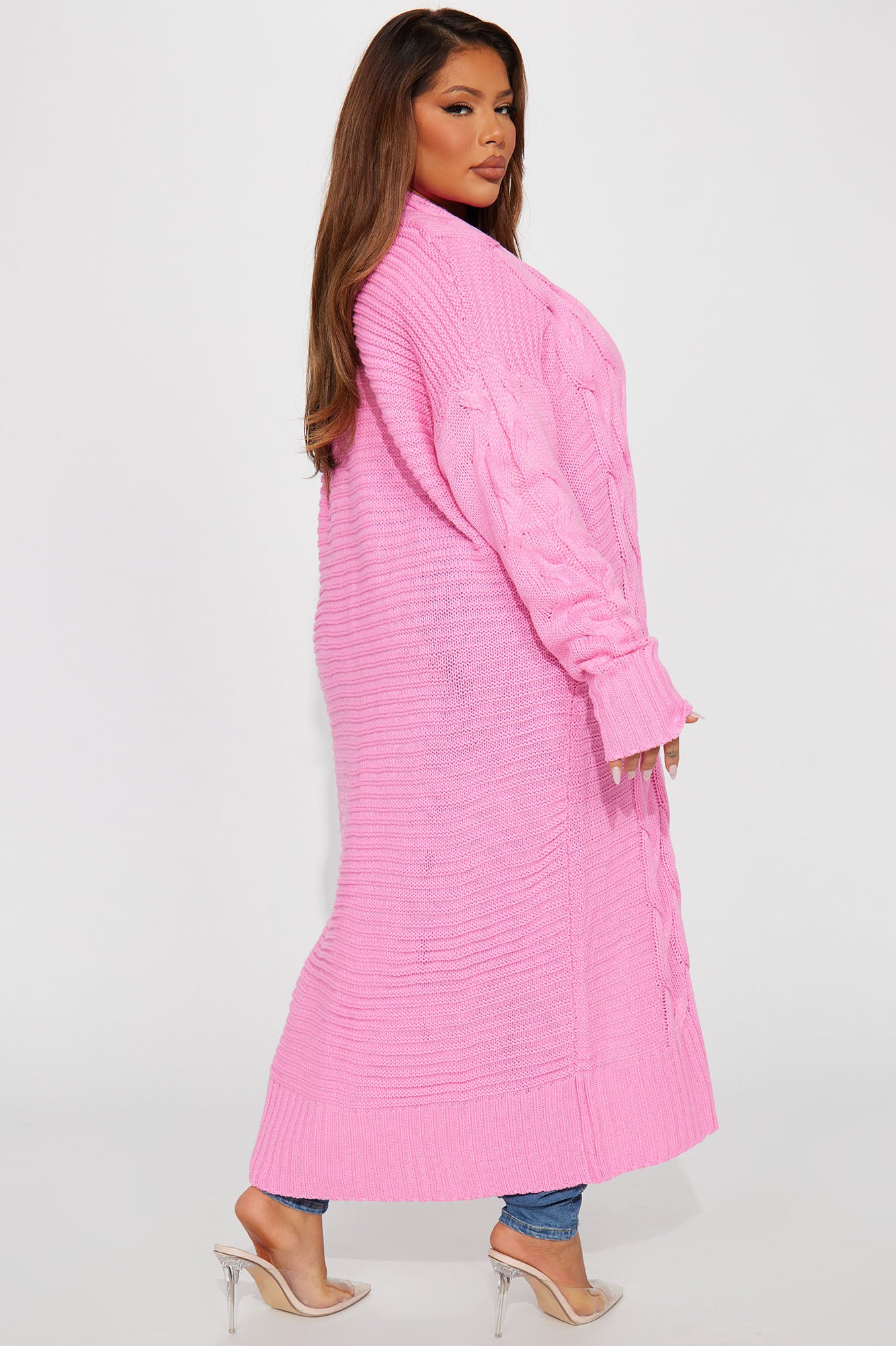 Aneria Long Cardigan - Pink - Image 6