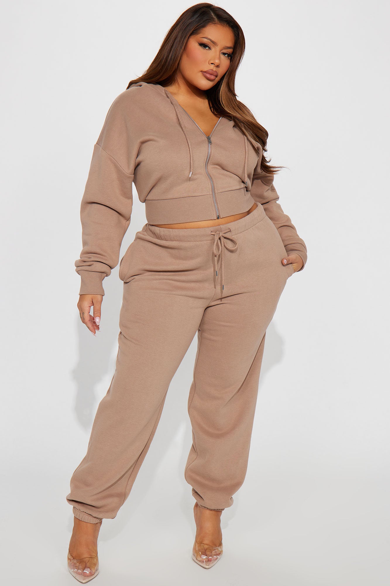 Brianna Jogger Pant Set - Mocha - Image 4