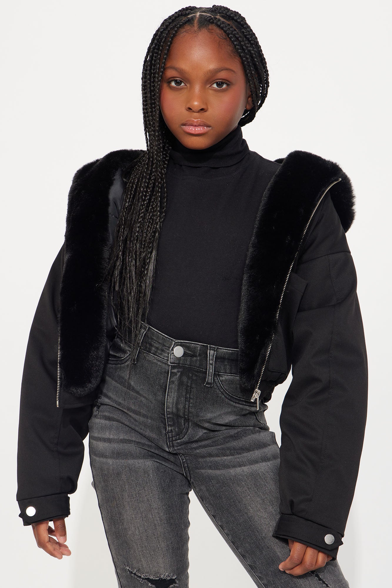 Mini Don't Keep Your Cool Puffer Jacket - Black - Image 3