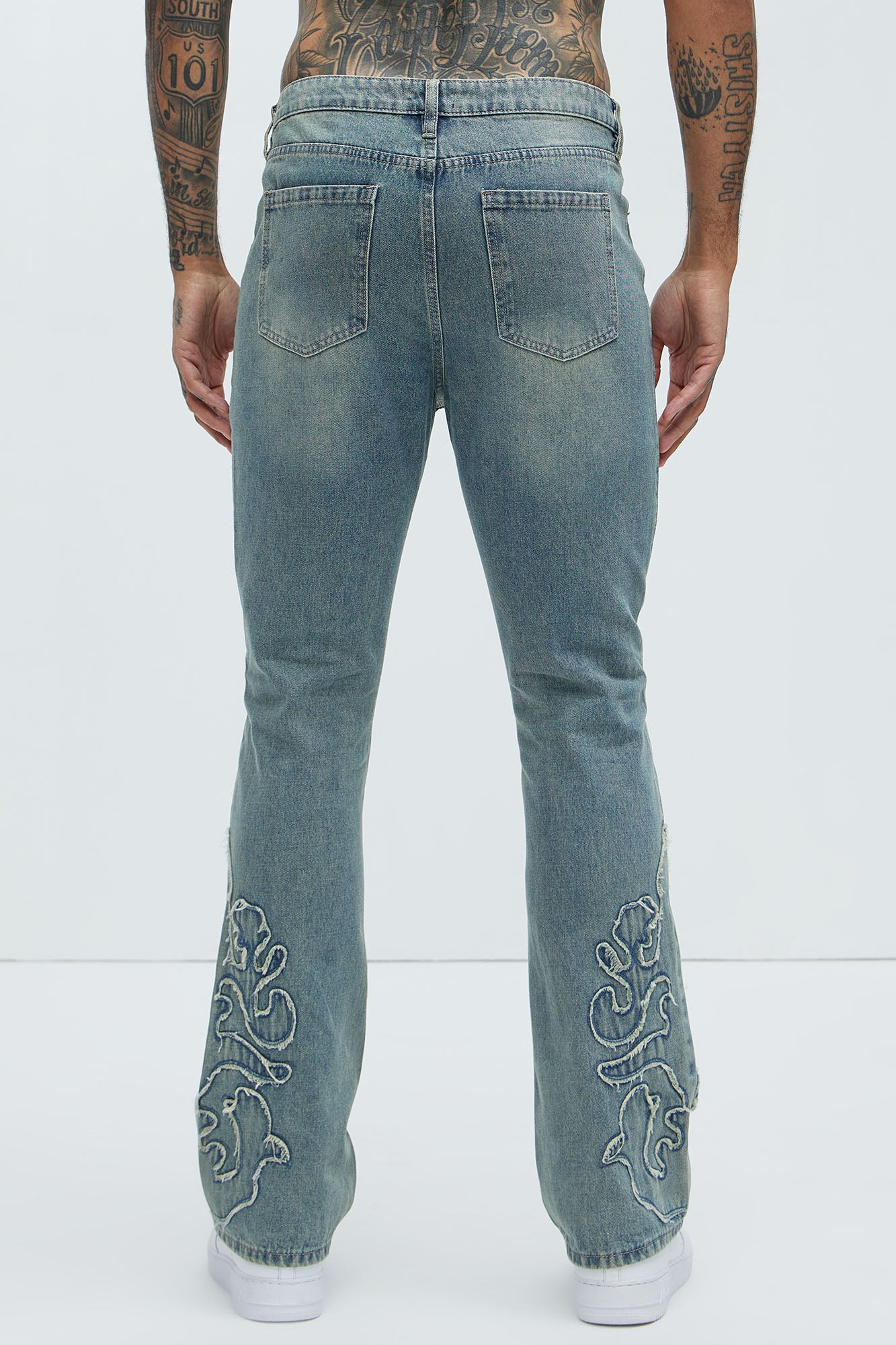 Tumble Slim Flare Jeans - Light Blue Wash - Image 5