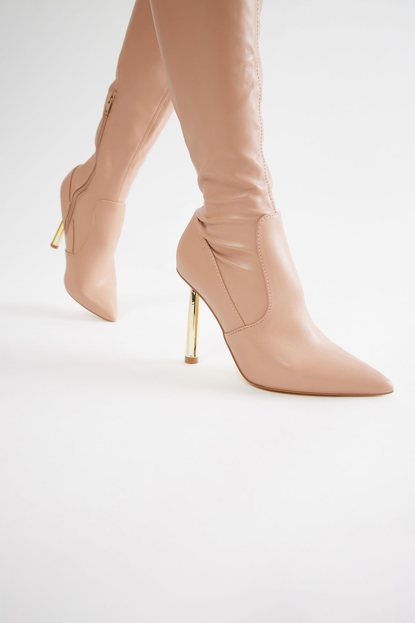 Chance Thigh High Boots - Nude - Image 4