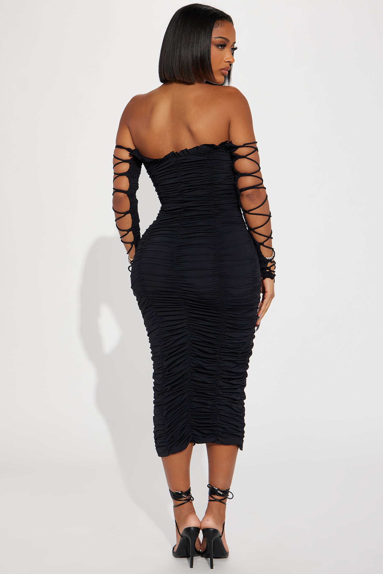 Time to Slay Midi Dress - Black - Image 3
