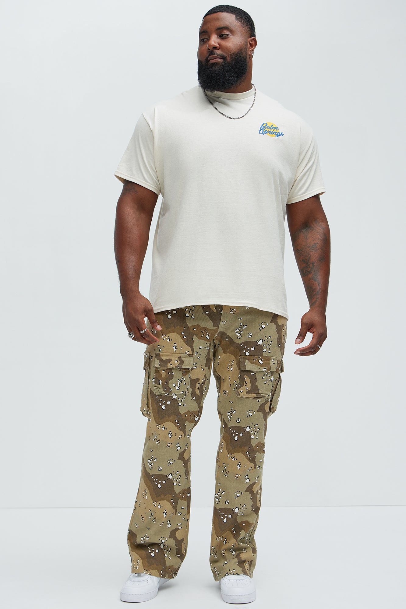 Palm Springs Lounge Short Sleeve Tee - Cream - Image 9