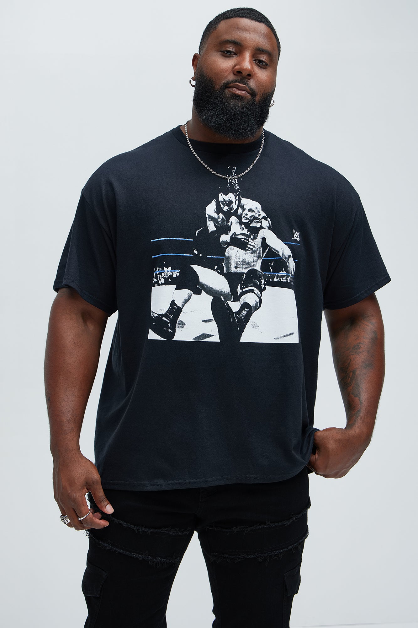 WWE Stone Cold Stunner Short Sleeve Tee - Black - Image 4