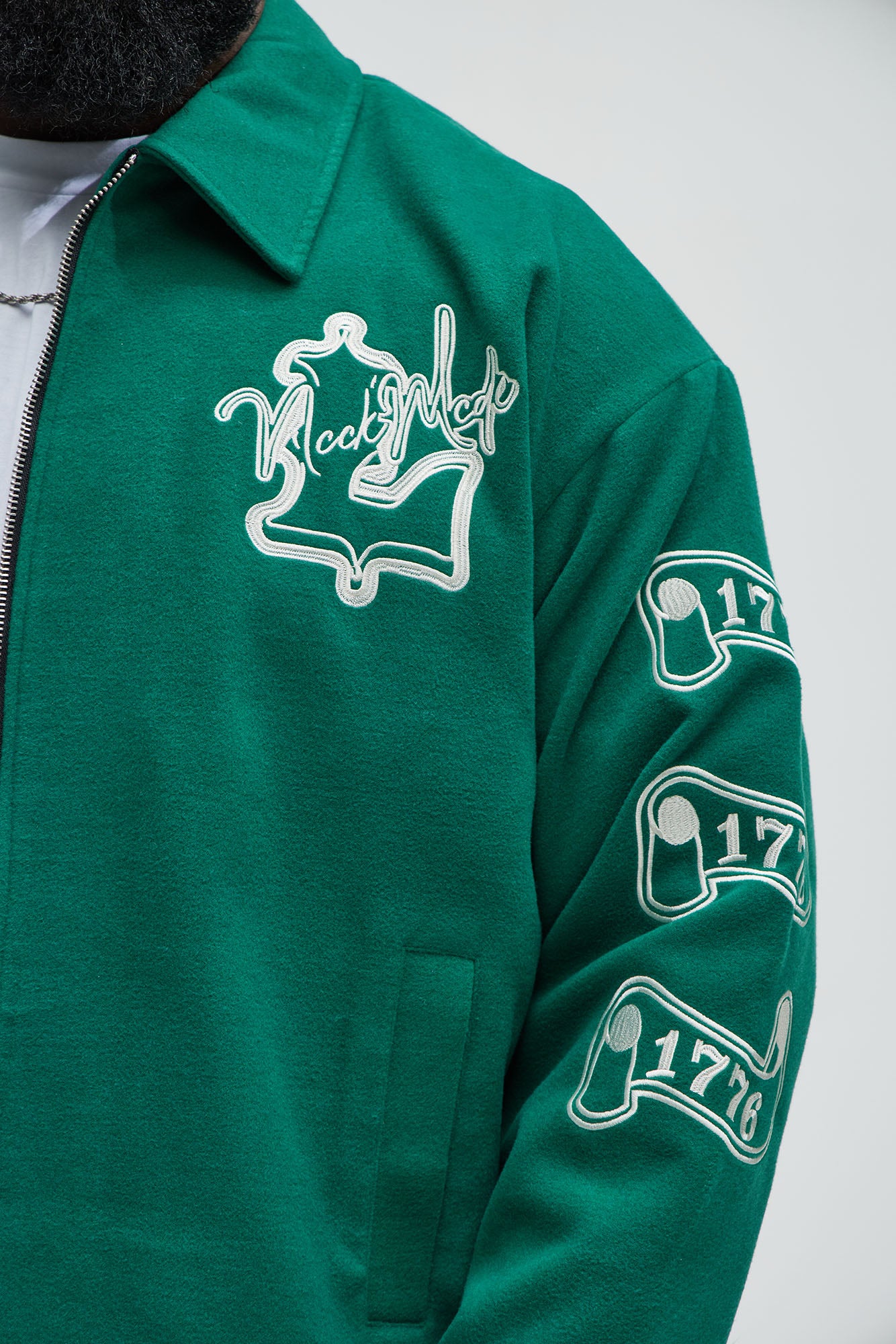 Independence Varsity Jacket - Kelly Green - Image 8