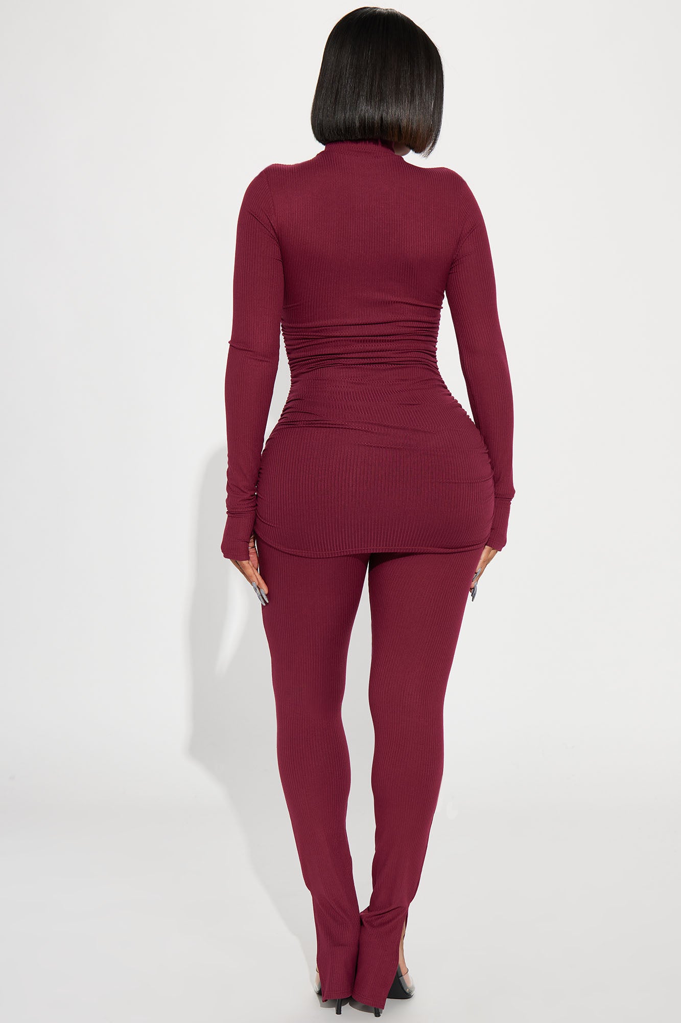 Deep Love Legging Set - Burgundy - Image 3