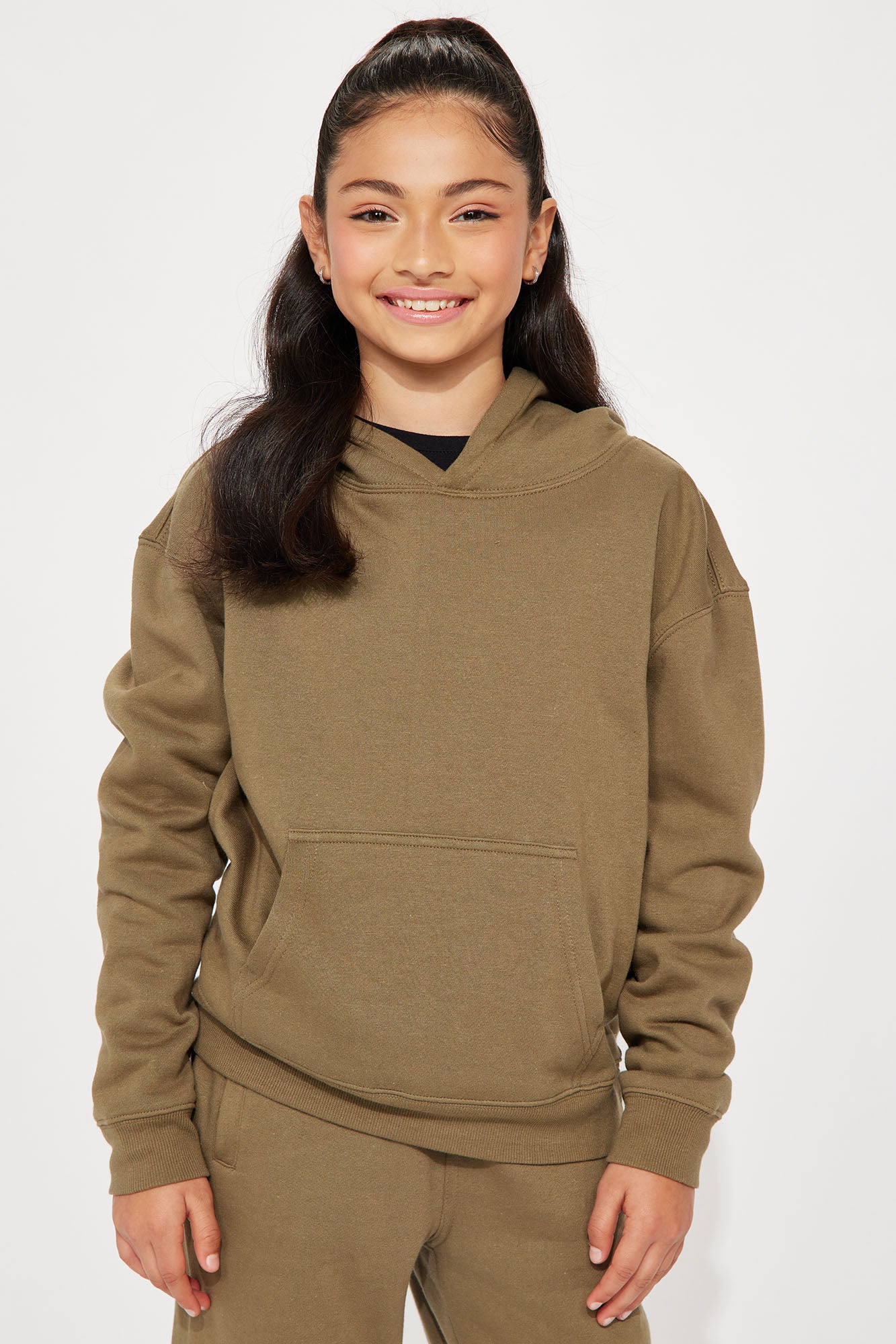 Mini Stole Your Toys Oversized Hoodie - Olive - Image 5