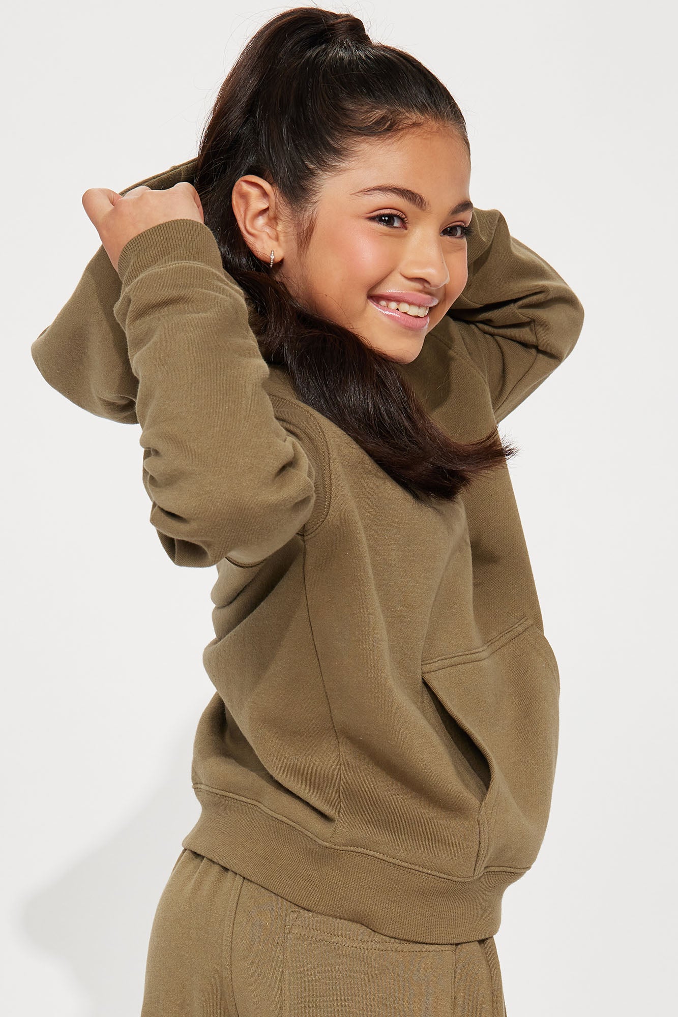 Mini Stole Your Toys Oversized Hoodie - Olive - Image 6