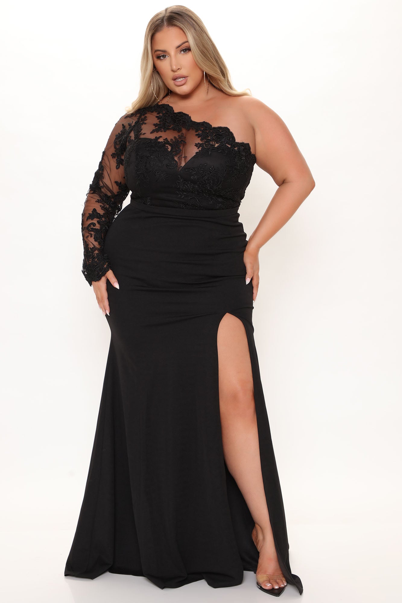 Bonita Lace Maxi Dress - Black - Image 8